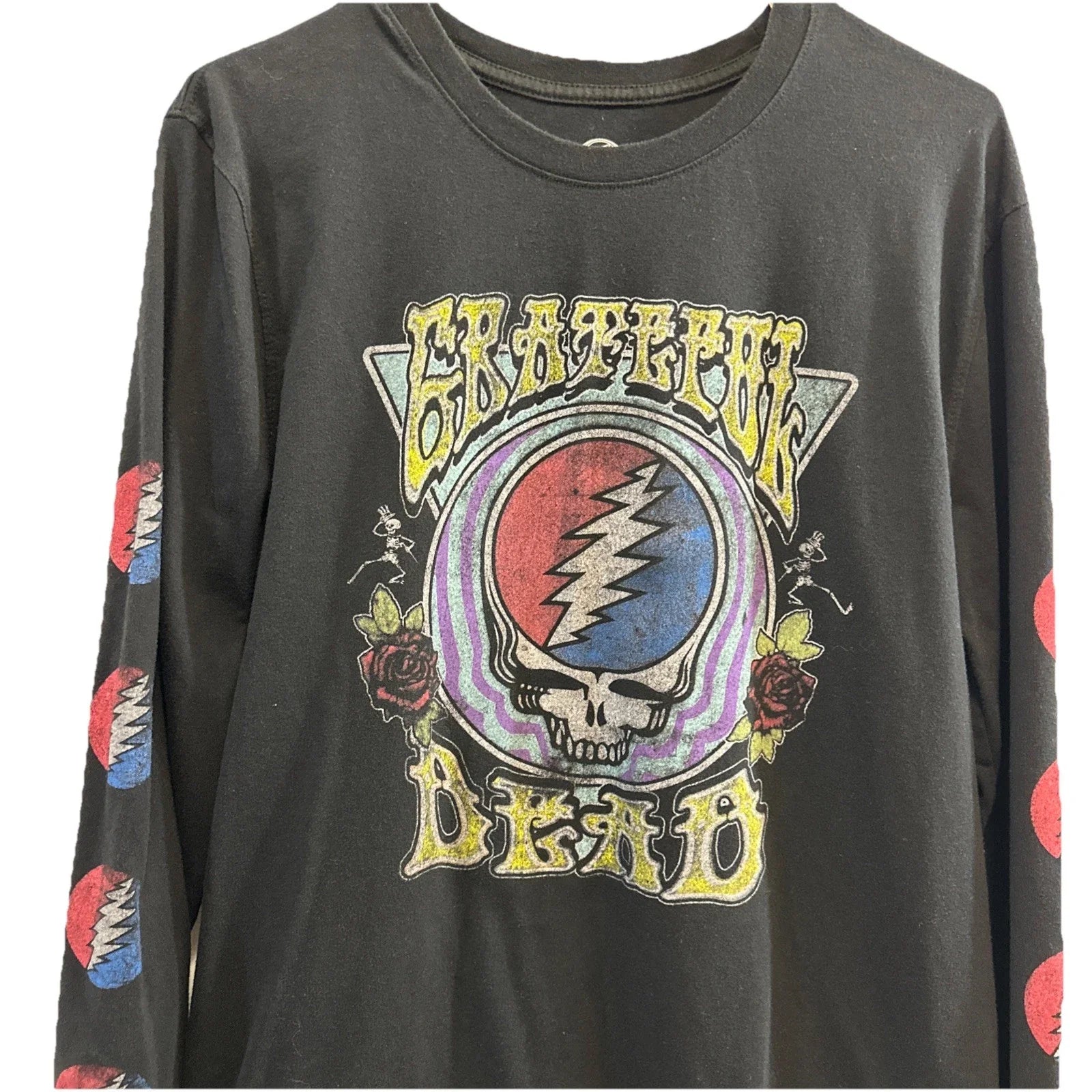 Grateful Dead Shirt Large Black Steal Your Face Long Sleeve Graphic Tee 2018 Unisex T-shirt, Sweatshirt, Hoodie, Long Sleeve Tee - T-Shirt, Sweatshirt, Hoodie