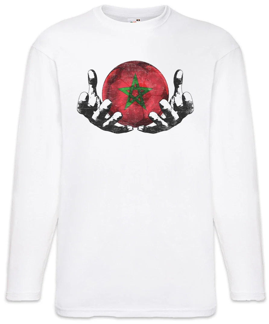 Morocco Football Magic Ball Men Long Sleeve T-Shirt moroccan Soccer Flag Unisex T-shirt, Sweatshirt, Hoodie, Long Sleeve Tee - T-Shirt, Sweatshirt, Hoodie