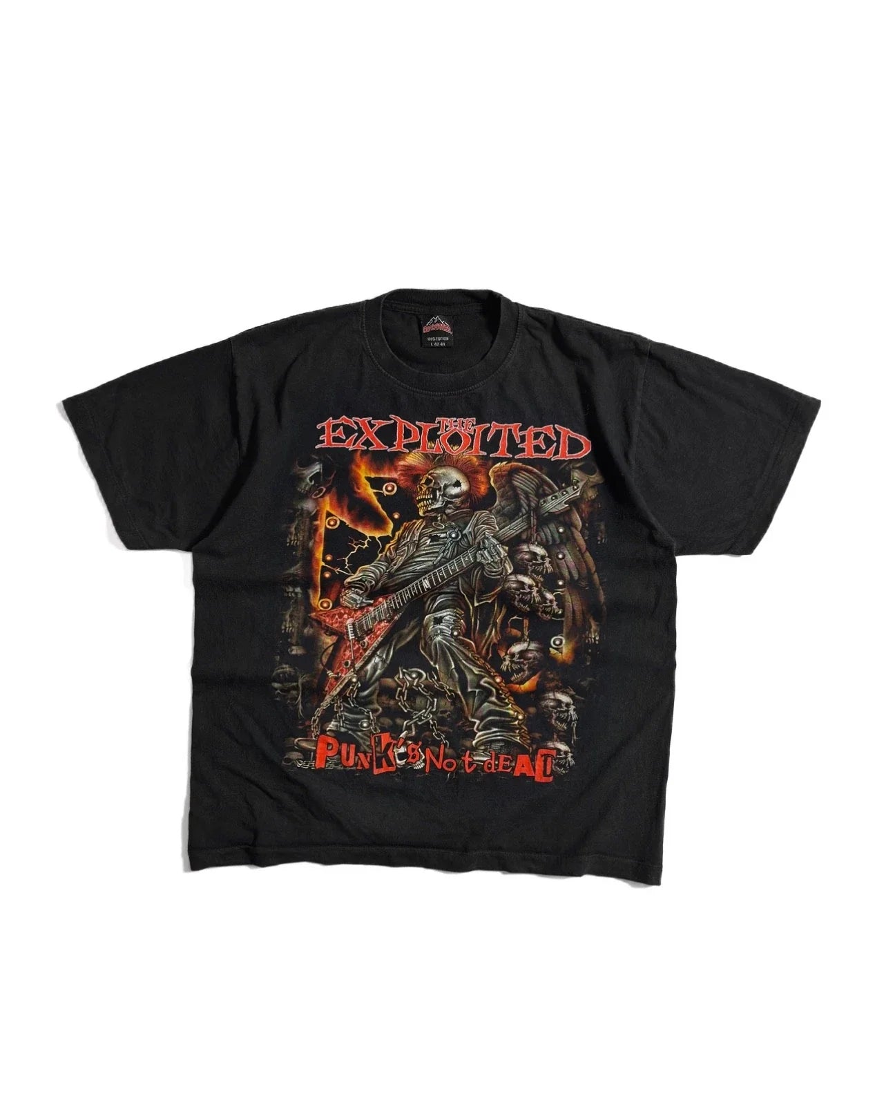Vintage The Exploited Punks Not Dead T shirt Tee Faded Washed Metal Rock Band L Unisex T-shirt, Sweatshirt, Hoodie, Long Sleeve Tee - T-Shirt, Sweatshirt, Hoodie