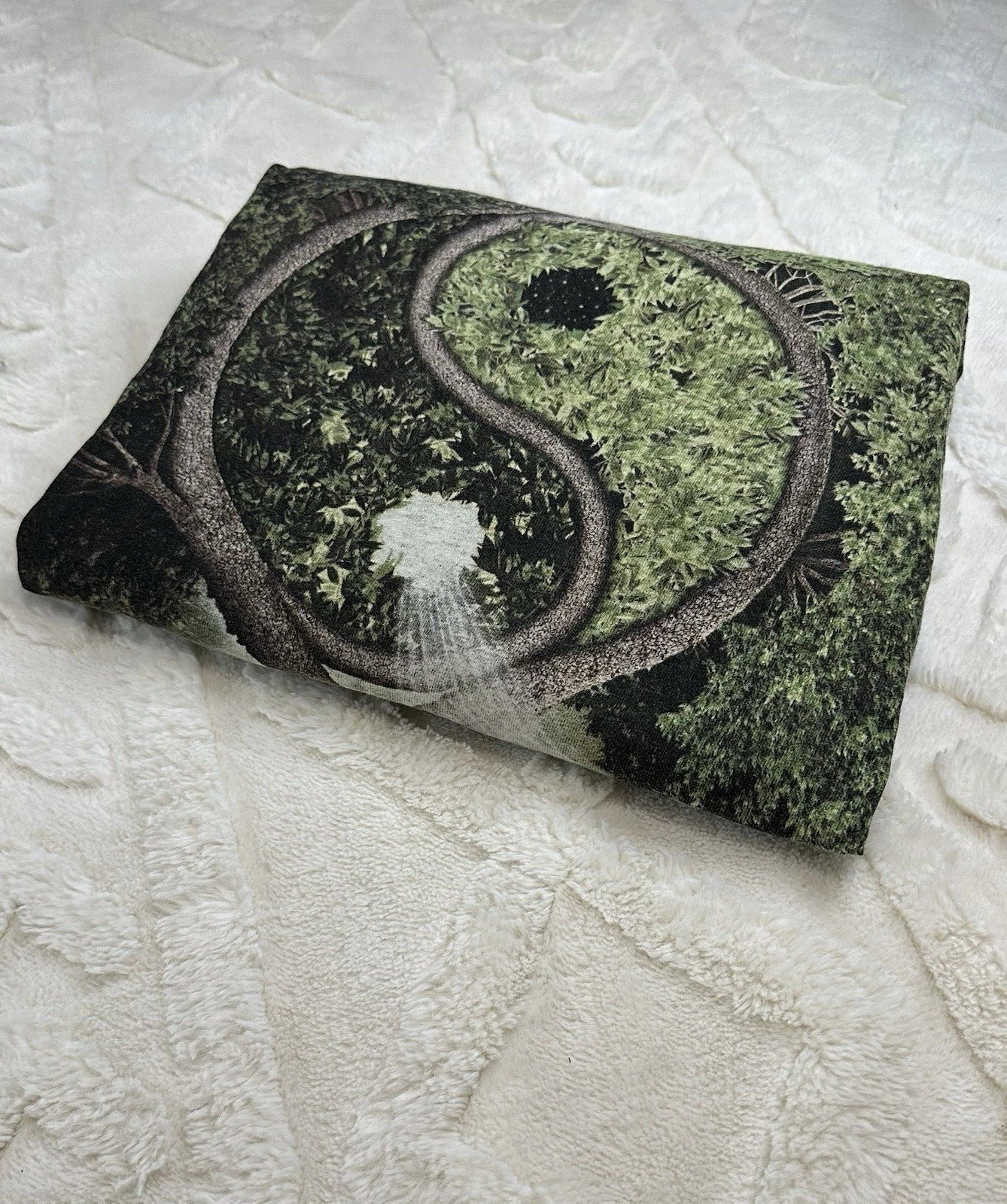 The Mountain 2011 Yin Yang Tree Classic Cotton T-Shirt Mens XL Green Tie-Dye AOP Unisex T-shirt, Sweatshirt, Hoodie, Long Sleeve Tee - T-Shirt, Sweatshirt, Hoodie
