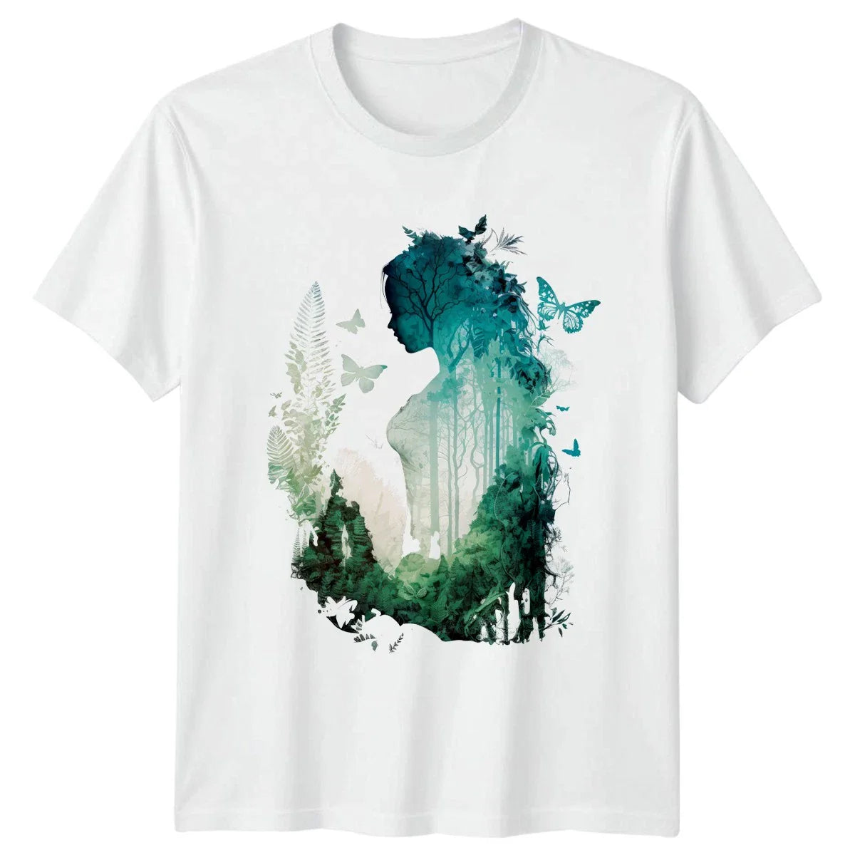 Forest Woman Silhouette Womens T-Shirt Forest Silhouette Nature Unisex T-shirt, Sweatshirt, Hoodie, Long Sleeve Tee - T-Shirt, Sweatshirt, Hoodie