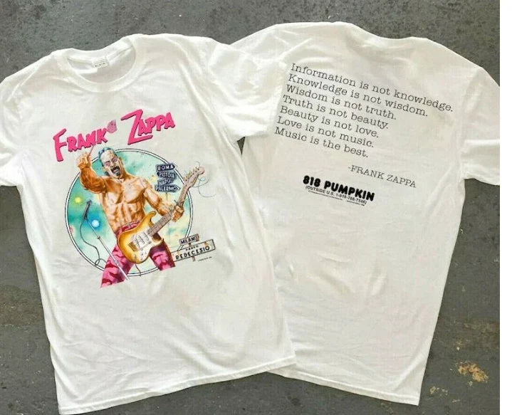 1988 Frank Zappa Pumpkin T-shirt, Vintage 80s Frank Zappa Style Graphic Shirt Unisex T-shirt, Sweatshirt, Hoodie, Long Sleeve Tee - T-Shirt, Sweatshirt, Hoodie