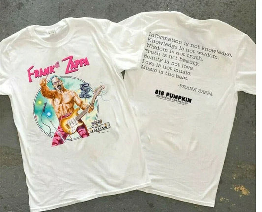 1988 Frank Zappa Pumpkin T-shirt, Vintage 80s Frank Zappa Style Graphic Shirt Unisex T-shirt, Sweatshirt, Hoodie, Long Sleeve Tee - T-Shirt, Sweatshirt, Hoodie