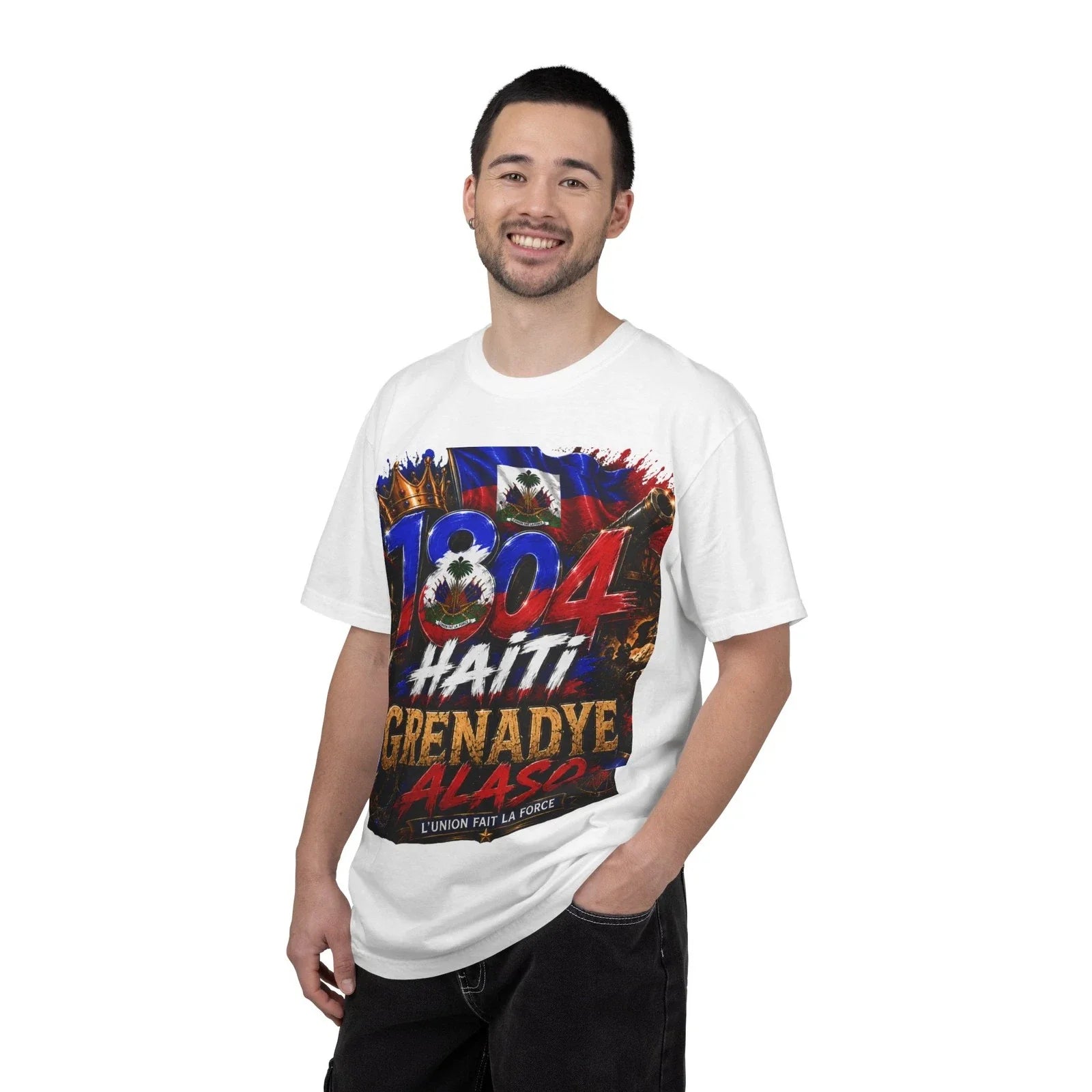 1804 Haiti Grenadye Alaso T-shirt | Haitian Flag Soccer Design Unisex T-shirt, Sweatshirt, Hoodie, Long Sleeve Tee - T-Shirt, Sweatshirt, Hoodie