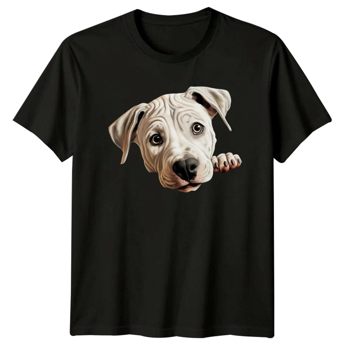 Cute Dog Dogo Argentino Puppy Peek T-Shirt Unisex T-shirt, Sweatshirt, Hoodie, Long Sleeve Tee - T-Shirt, Sweatshirt, Hoodie