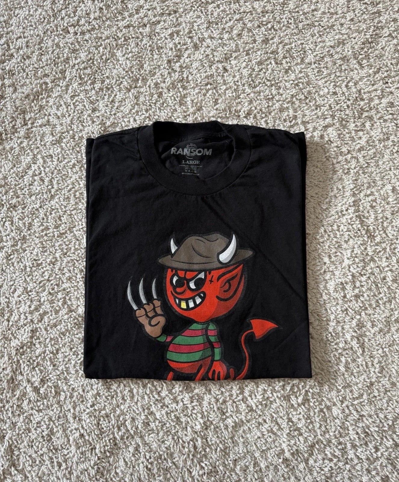 Ransom - Freddy Devil Tee Black Mens Size Large 2018 Unisex T-shirt, Sweatshirt, Hoodie, Long Sleeve Tee - T-Shirt, Sweatshirt, Hoodie