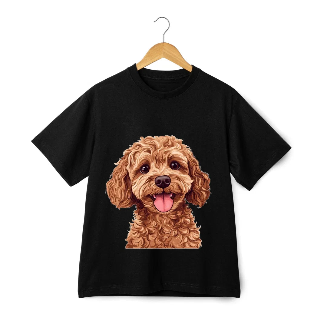GoldenDoodle Lover T-Shirt - Cute Dog Face Cartoon Graphic Pet Lover Puppy Tee Unisex T-shirt, Sweatshirt, Hoodie, Long Sleeve Tee - T-Shirt, Sweatshirt, Hoodie