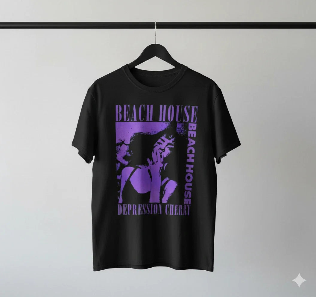 Beach House Depression Cherry Graphic T-Shirt Black Unisex Indie Tee - T332 Unisex T-shirt, Sweatshirt, Hoodie, Long Sleeve Tee - T-Shirt, Sweatshirt, Hoodie