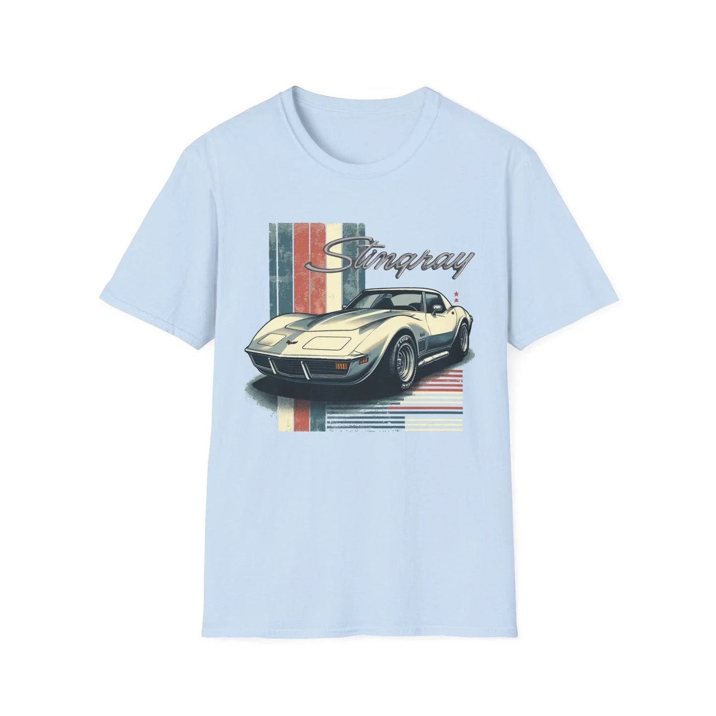 1970s C3 Stingray T-Shirt Vintage Muscle Car American Flag Graphic Tee Unisex T-shirt, Sweatshirt, Hoodie, Long Sleeve Tee - T-Shirt, Sweatshirt, Hoodie