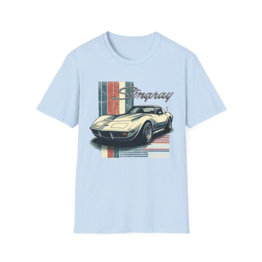 1970s C3 Stingray T-Shirt Vintage Muscle Car American Flag Graphic Tee Unisex T-shirt, Sweatshirt, Hoodie, Long Sleeve Tee - T-Shirt, Sweatshirt, Hoodie