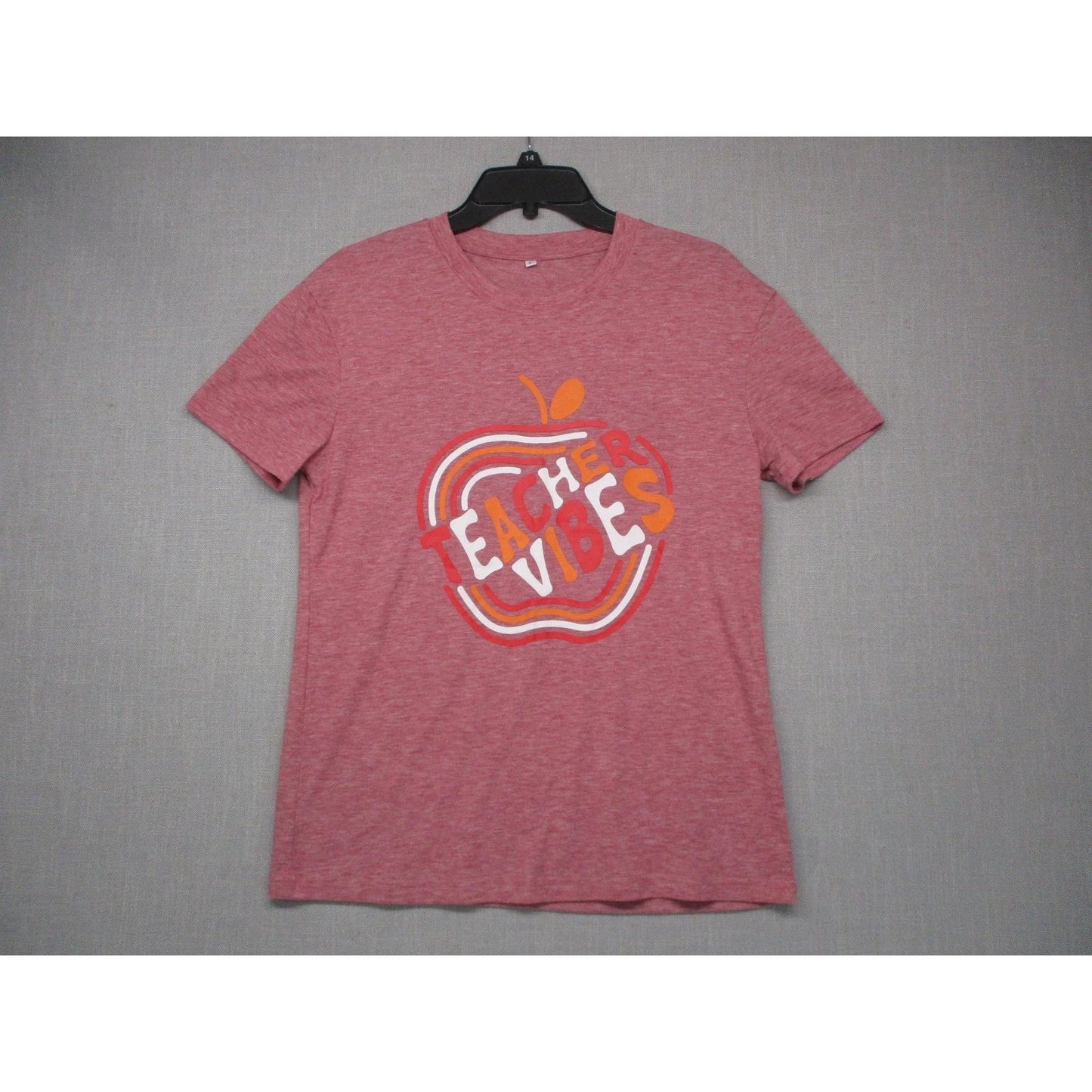 Teacher Vibes Red Heathered Graphic Trendy Statement  TShirt Men Size Small Unisex T-shirt, Sweatshirt, Hoodie, Long Sleeve Tee - T-Shirt, Sweatshirt, Hoodie