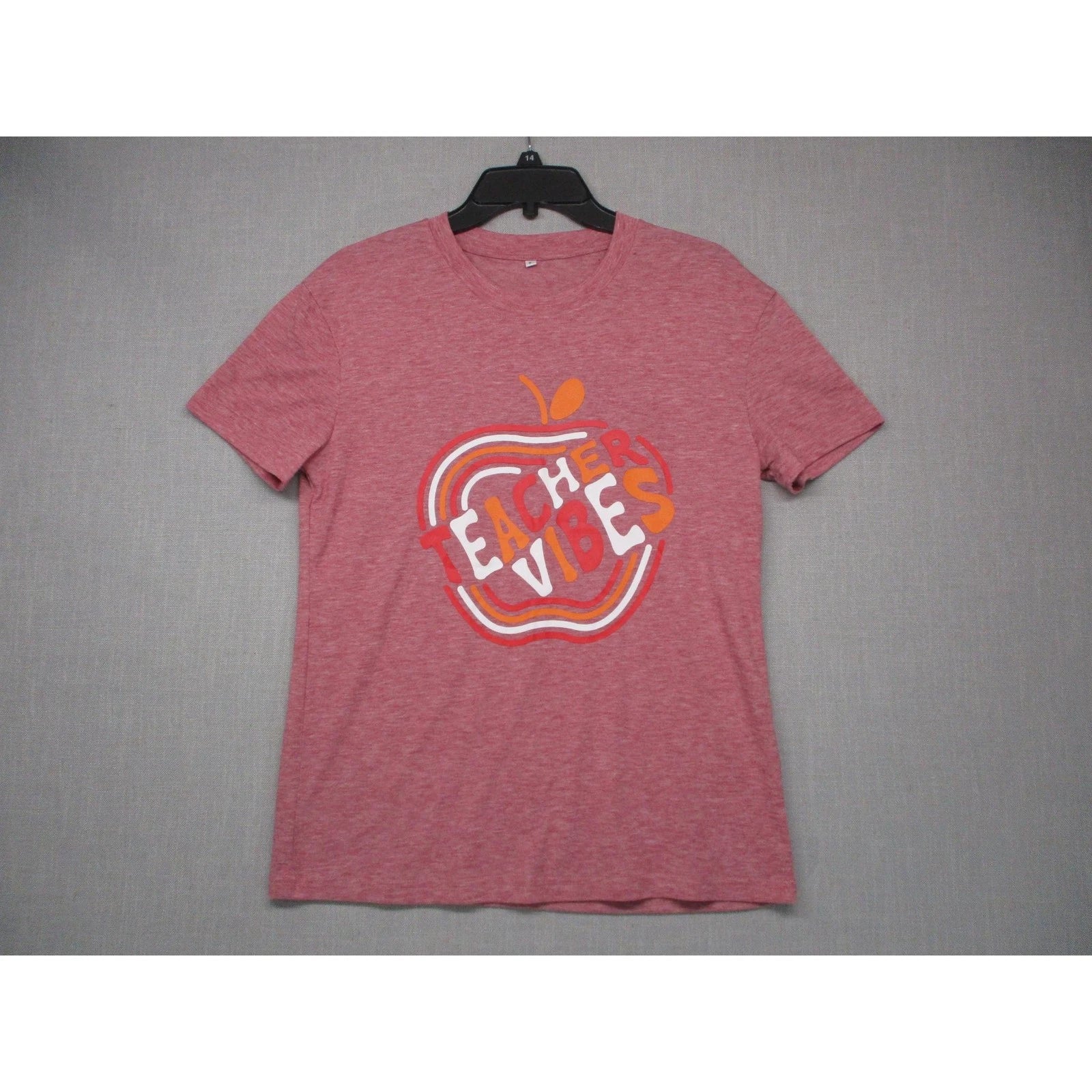 Teacher Vibes Red Heathered Graphic Trendy Statement  TShirt Men Size Small Unisex T-shirt, Sweatshirt, Hoodie, Long Sleeve Tee - T-Shirt, Sweatshirt, Hoodie