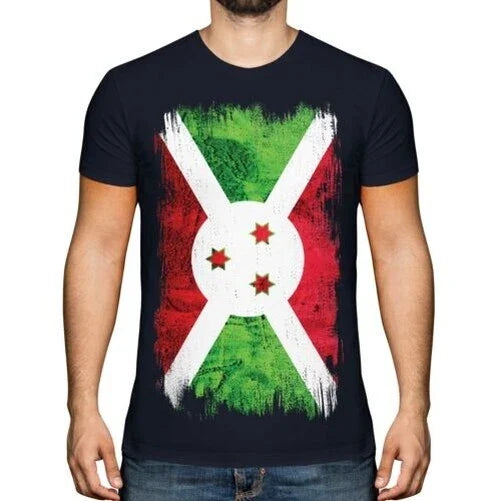 BURUNDI GRUNGE FLAG MENS T-SHIRT TEE TOP BURUNDIAN SHIRT FOOTBALL JERSEY GIFT Unisex T-shirt, Sweatshirt, Hoodie, Long Sleeve Tee - T-Shirt, Sweatshirt, Hoodie