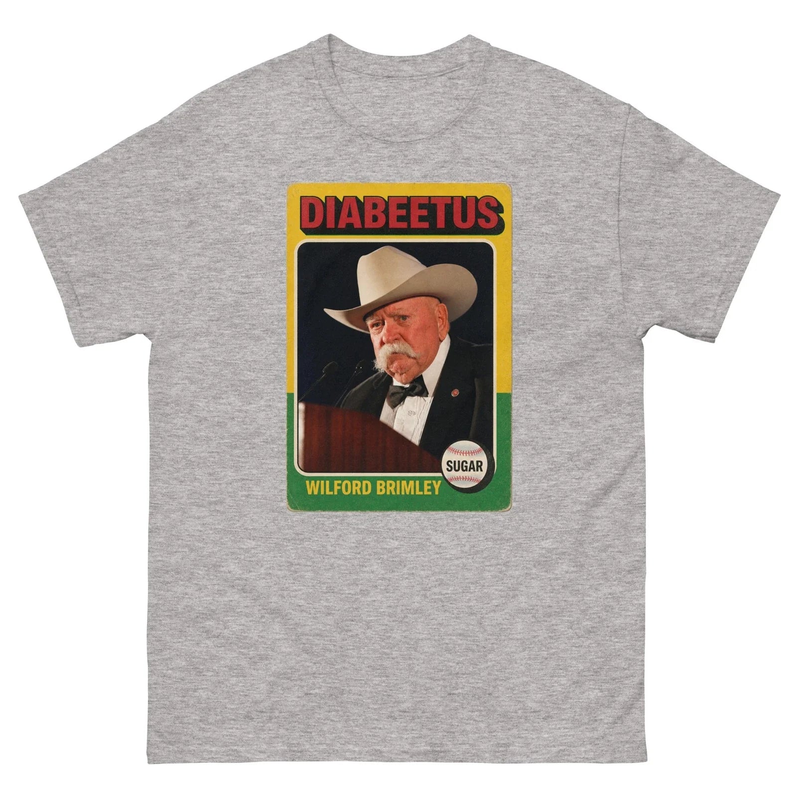 Wilford Brimley Diabeetus Vintage Card T Shirt Sugar Retro Tee Unisex T-shirt, Sweatshirt, Hoodie, Long Sleeve Tee - T-Shirt, Sweatshirt, Hoodie