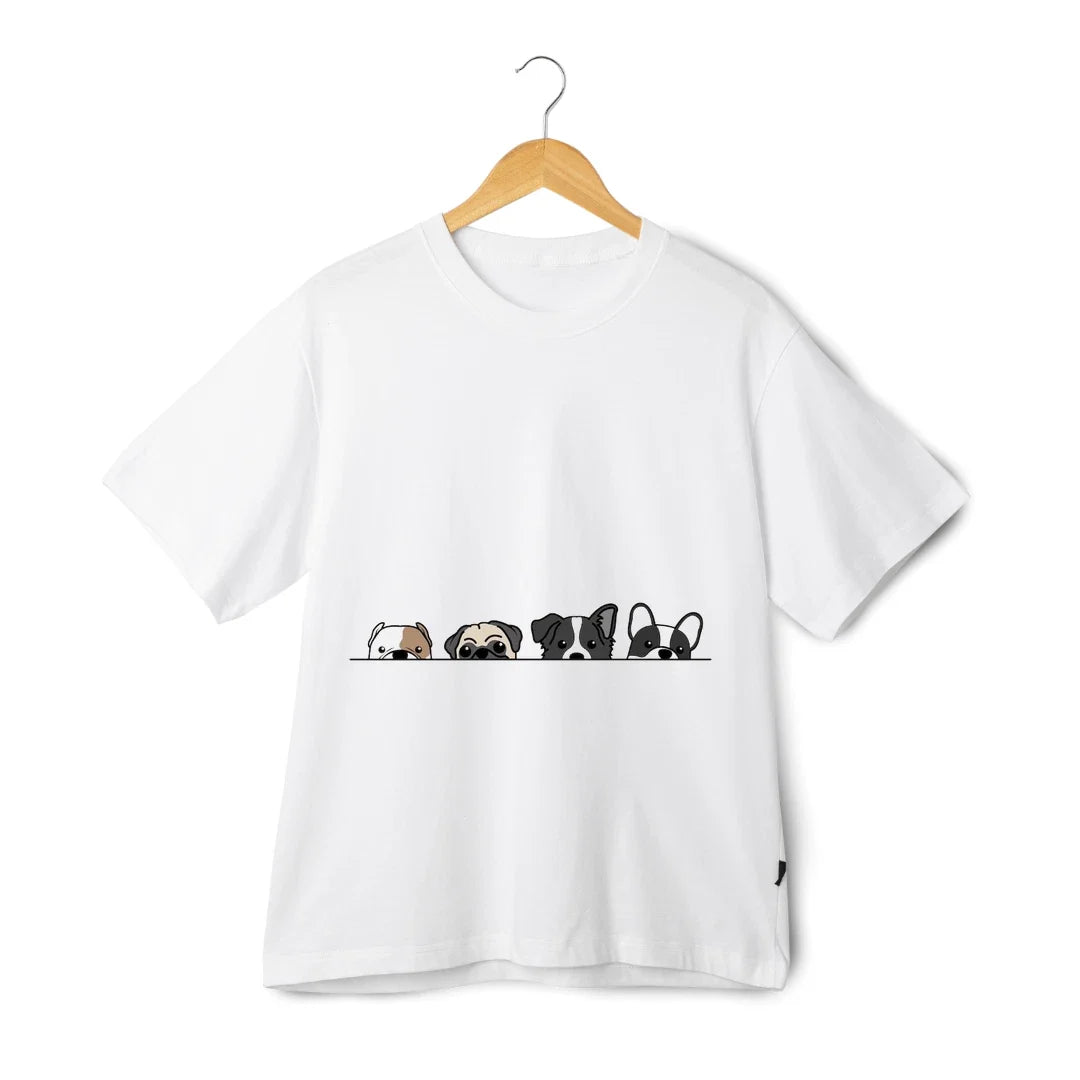 Bulldog Pug Frenchie Collie T-Shirt - Unisex Funny Dog Cartoon Lover Graphic Tee Unisex T-shirt, Sweatshirt, Hoodie, Long Sleeve Tee - T-Shirt, Sweatshirt, Hoodie