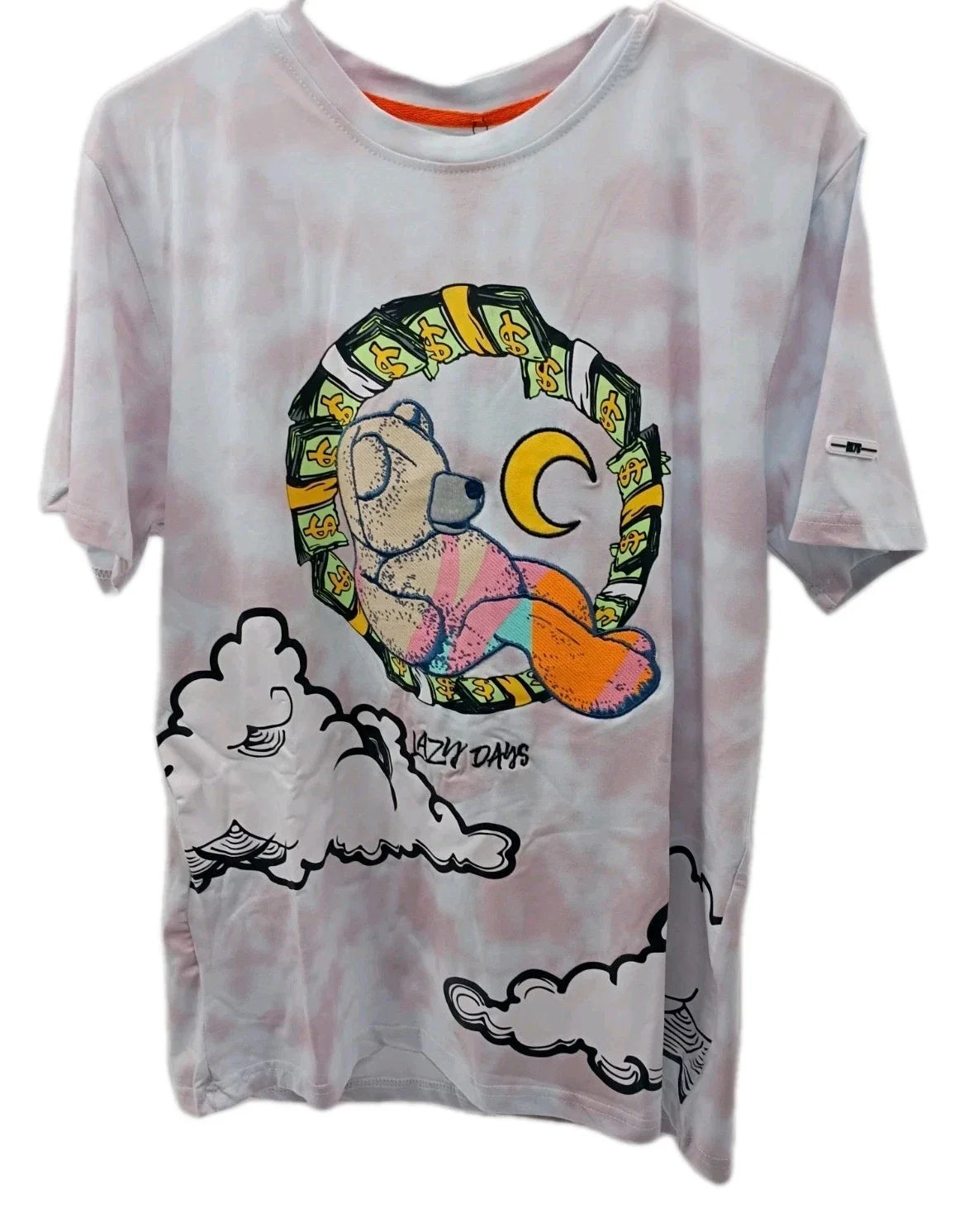 BKYS Lazy Days Teddy Bear T-Shirt Mens Medium Rose Sky Tie Dyed Style Streetwear Unisex T-shirt, Sweatshirt, Hoodie, Long Sleeve Tee - T-Shirt, Sweatshirt, Hoodie