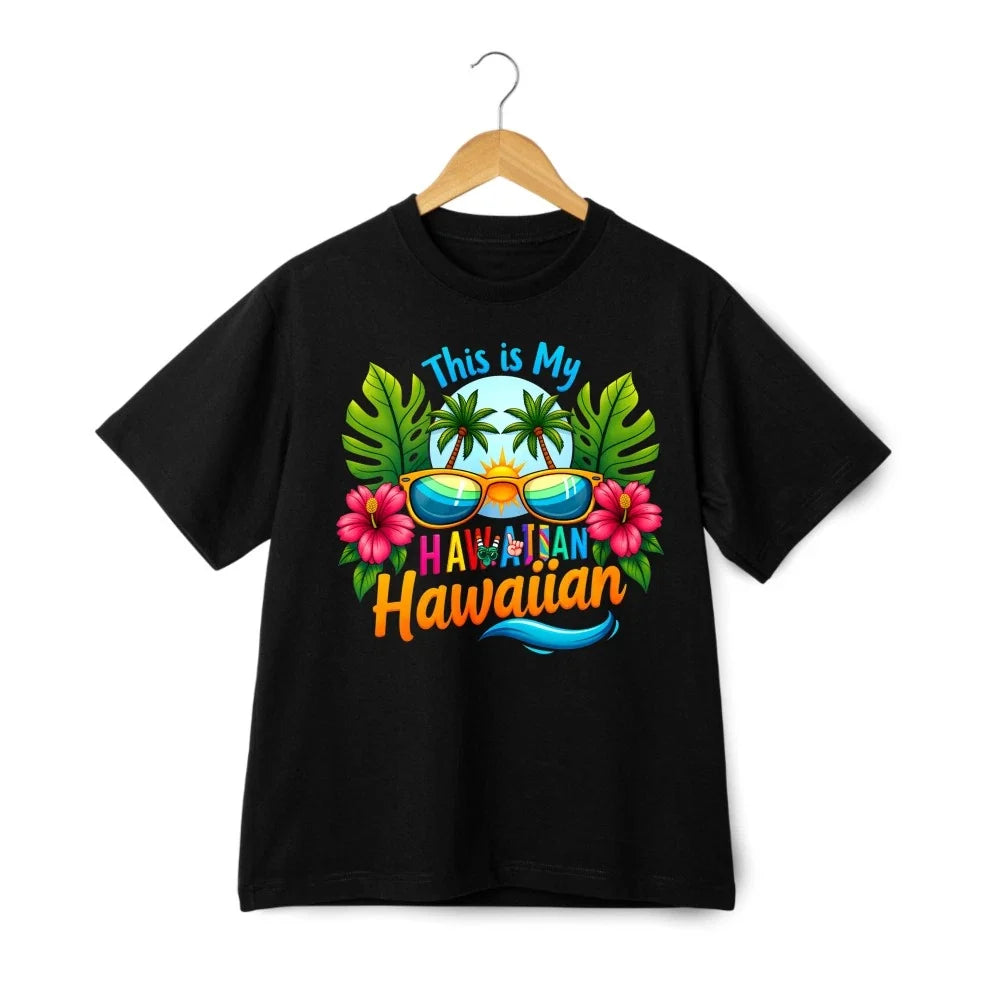 Retro Washed Cotton T-Shirt Vintage Hawaiian Sunglasses Tropical Casual Top Unisex T-shirt, Sweatshirt, Hoodie, Long Sleeve Tee - T-Shirt, Sweatshirt, Hoodie