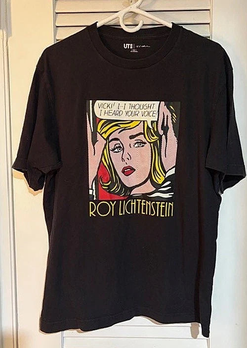 Vintage VICKI! I THOUGHT I HEARD YOUR VOICE! Black Roy Lichtenstein Tshirt~M Unisex T-shirt, Sweatshirt, Hoodie, Long Sleeve Tee - T-Shirt, Sweatshirt, Hoodie