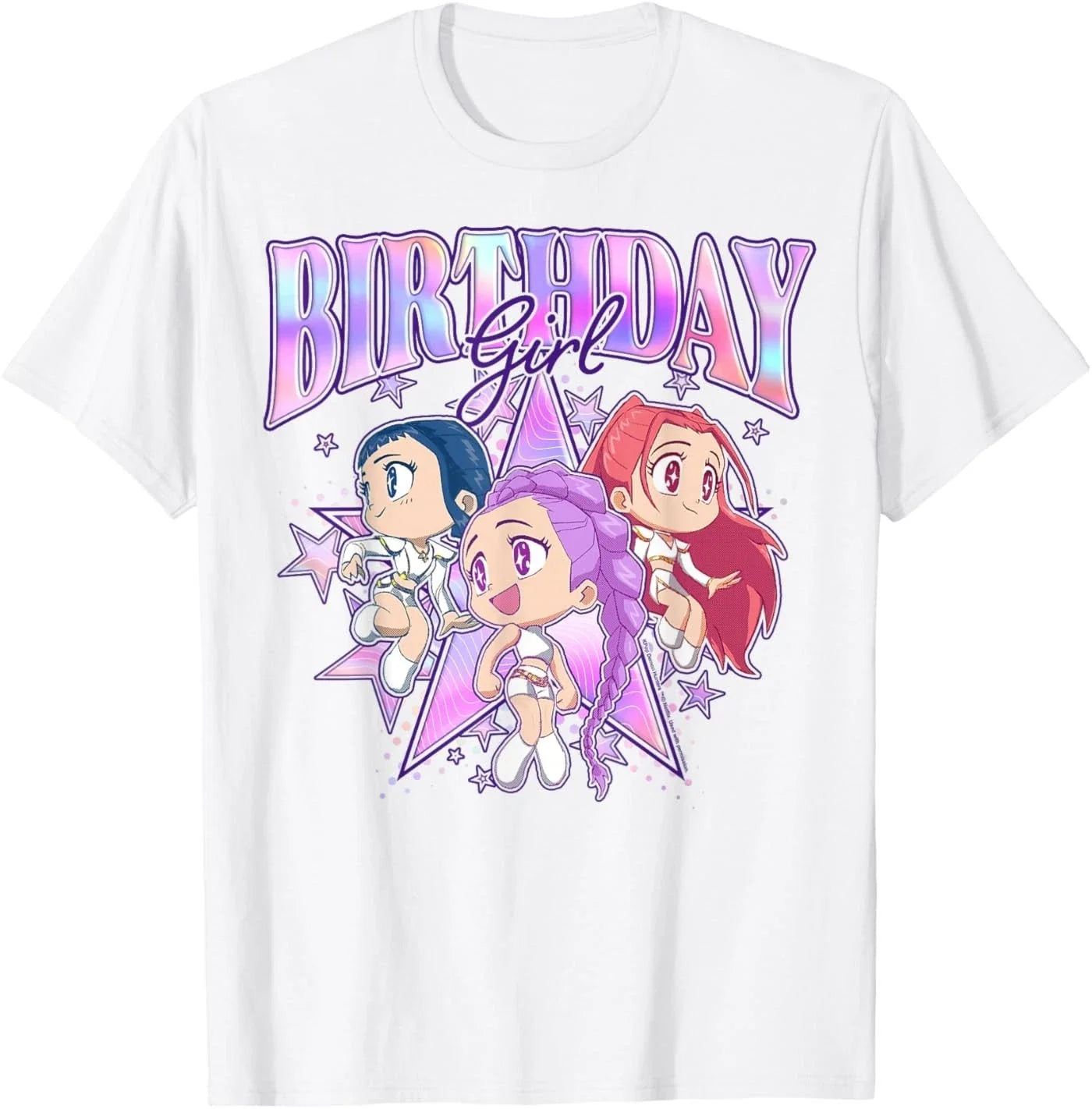 Kpop Demon Hunters Birthday Girl Cute Chibi Group Shot T-Shirt Unisex T-shirt, Sweatshirt, Hoodie, Long Sleeve Tee - T-Shirt, Sweatshirt, Hoodie