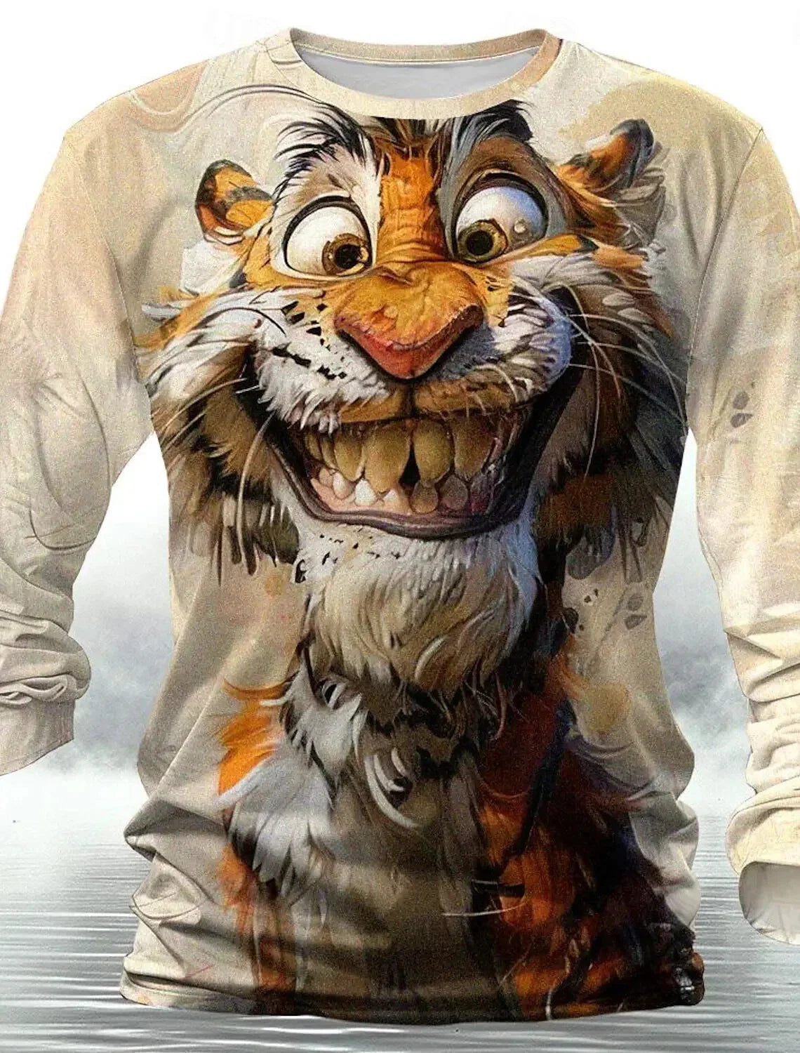 Men's 3D Animal Print Shirt Funny Long Sleeve Casual O-Neck Graphic Tee Top Unisex T-shirt, Sweatshirt, Hoodie, Long Sleeve Tee - T-Shirt, Sweatshirt, Hoodie