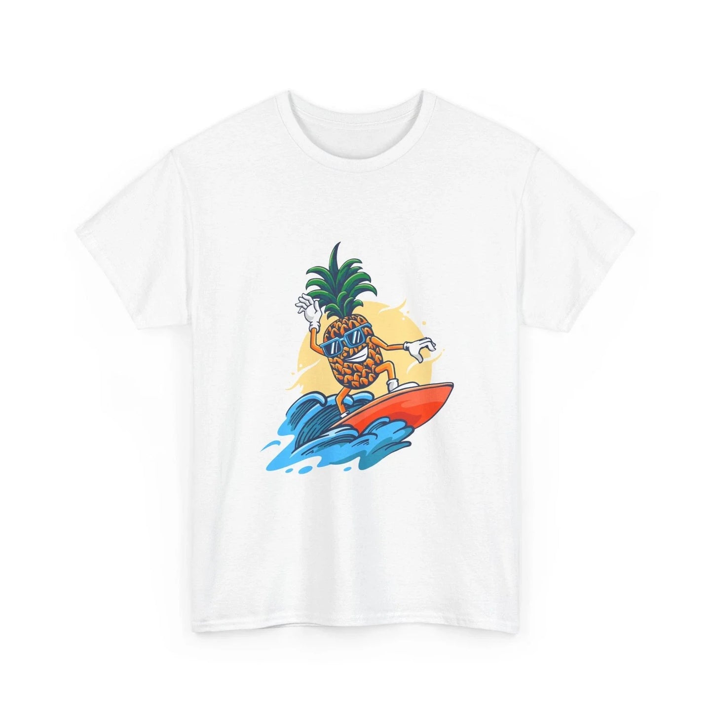 Surfing Pineapple Tee | Tropical Surfboard Sunset, Travel, Hot Day, Cool Shirt Unisex T-shirt, Sweatshirt, Hoodie, Long Sleeve Tee - T-Shirt, Sweatshirt, Hoodie