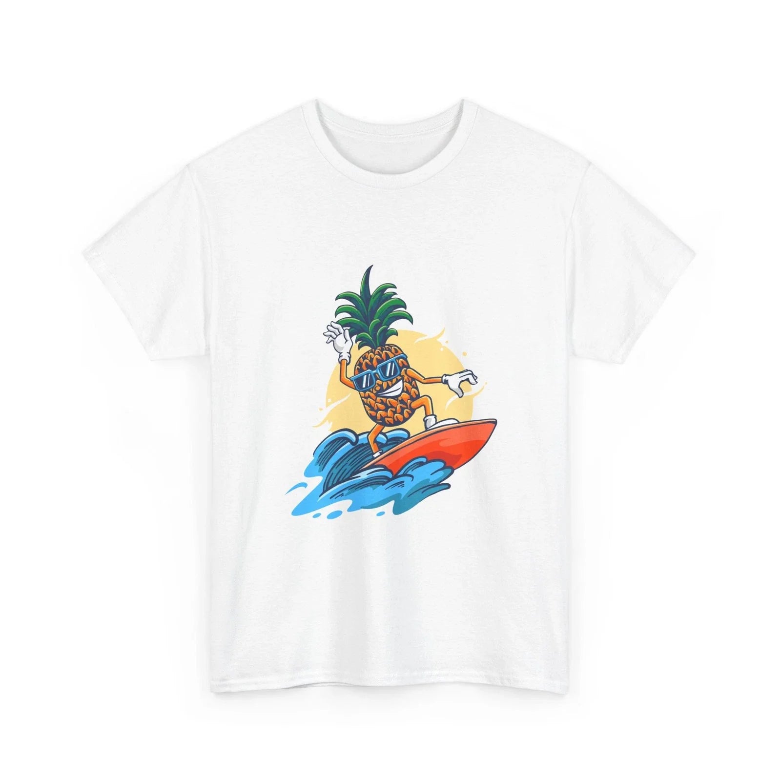 Surfing Pineapple Tee | Tropical Surfboard Sunset, Travel, Hot Day, Cool Shirt Unisex T-shirt, Sweatshirt, Hoodie, Long Sleeve Tee - T-Shirt, Sweatshirt, Hoodie