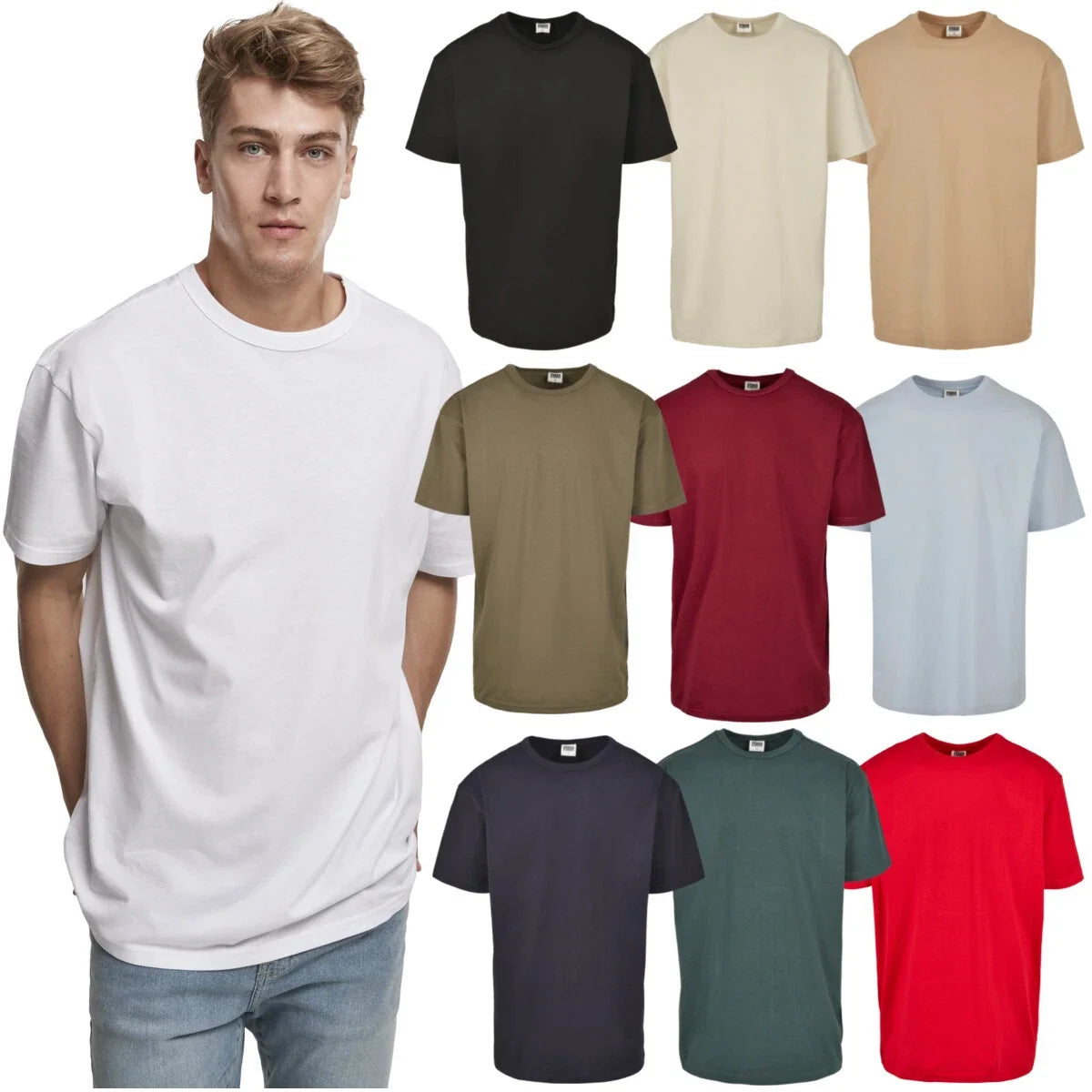 Urban Classics Organic Basic Tee Men T-Shirt Eco 100% Cotton Single Jersey Unisex T-shirt, Sweatshirt, Hoodie, Long Sleeve Tee - T-Shirt, Sweatshirt, Hoodie