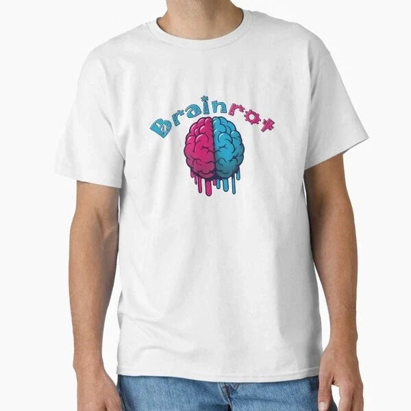 Melting brain, brain rot meme Classic T-Shirt T-Shirt Made in US/AUS Size S-2XL Unisex T-shirt, Sweatshirt, Hoodie, Long Sleeve Tee - T-Shirt, Sweatshirt, Hoodie