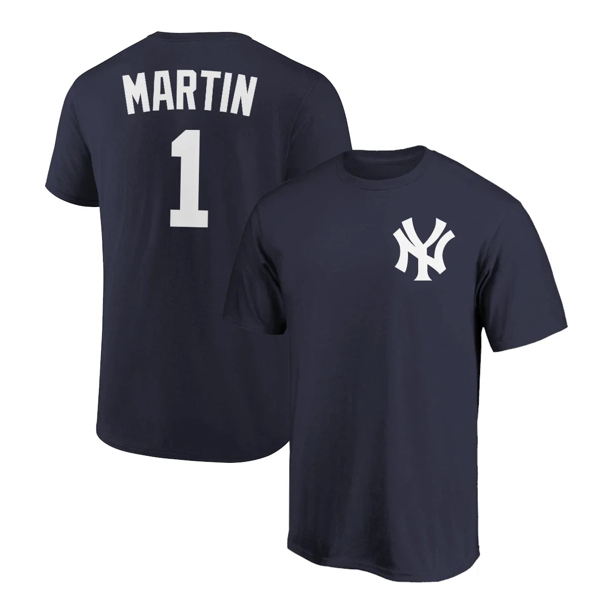 Billy Martin T-Shirt New York Yankees Player Name and Number Soft Jersey Tee baseball jersey product view 1