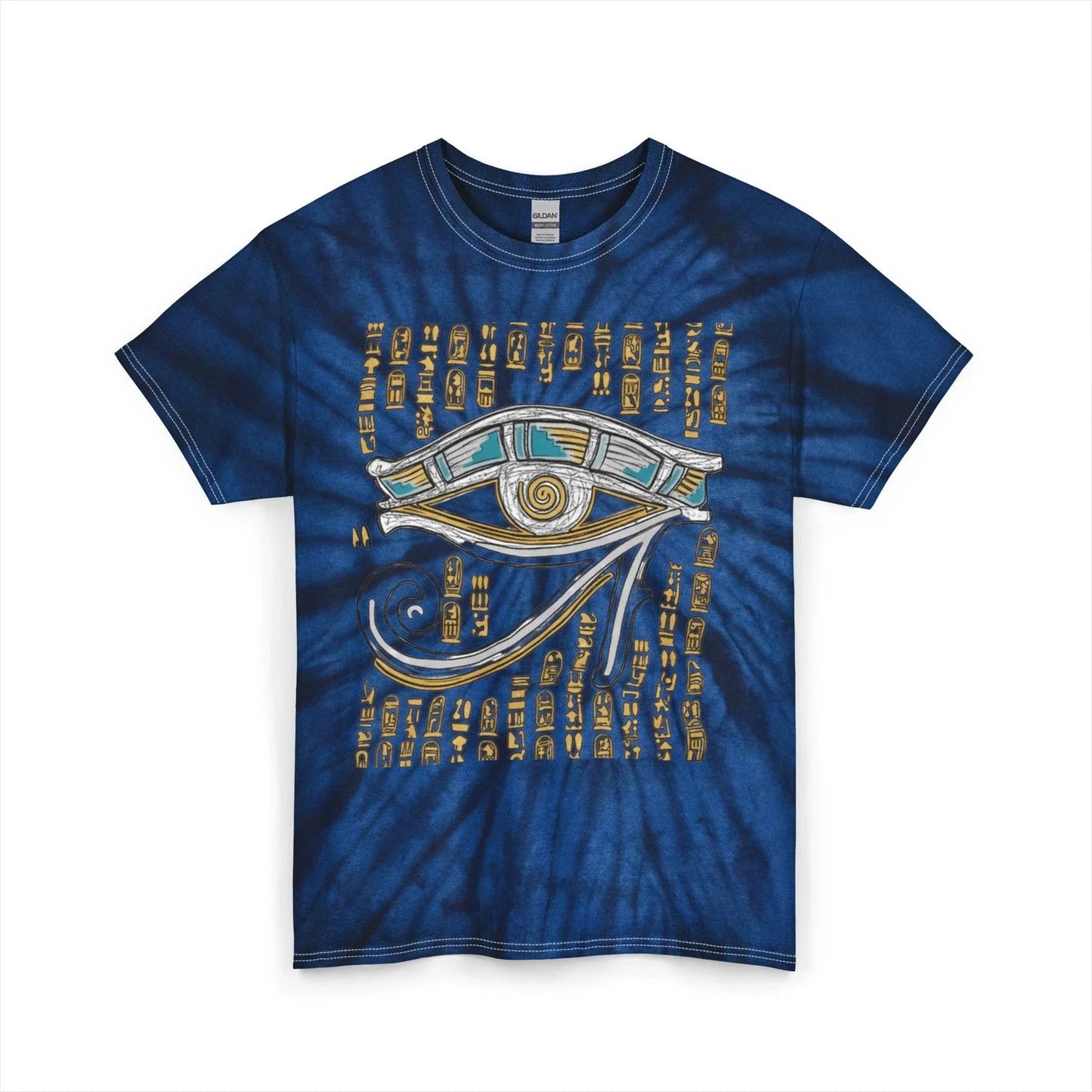 Eye of Horus Tie Dye Tee | Egyptian Symbol Shirt, Boho Cotton Tee, Retro, Y2K Unisex T-shirt, Sweatshirt, Hoodie, Long Sleeve Tee - T-Shirt, Sweatshirt, Hoodie