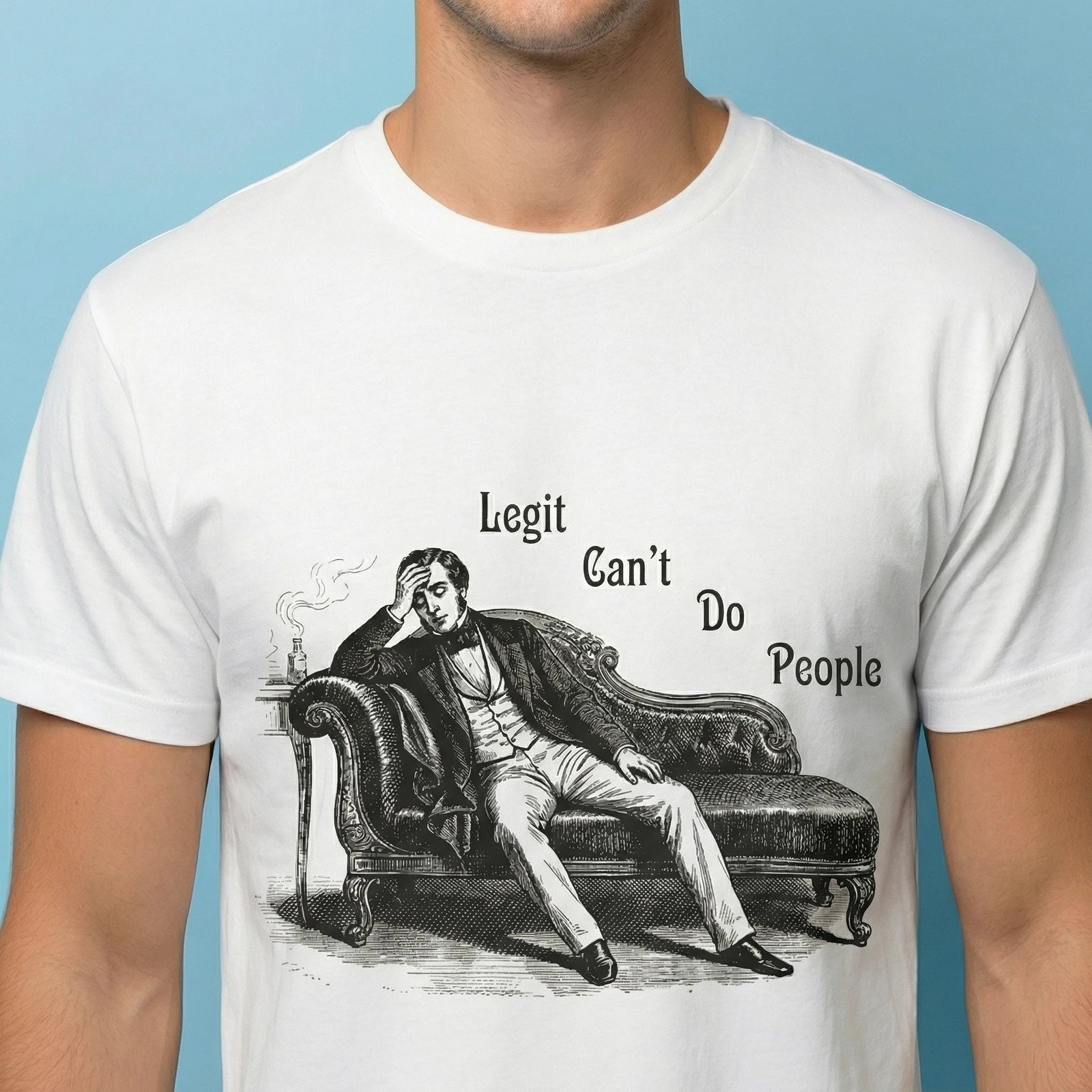 Legit Can't Do People Funny T-Shirt Introvert Meme Graphic Tee Antisocial Gift Unisex T-shirt, Sweatshirt, Hoodie, Long Sleeve Tee - T-Shirt, Sweatshirt, Hoodie