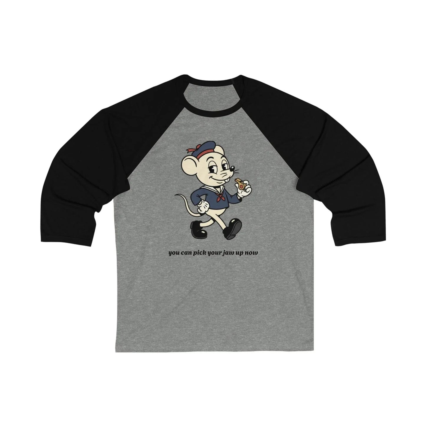 Vintage Cartoon Mouse Tee | Baseball Raglan Unisex T-shirt, Sweatshirt, Hoodie, Long Sleeve Tee - T-Shirt, Sweatshirt, Hoodie