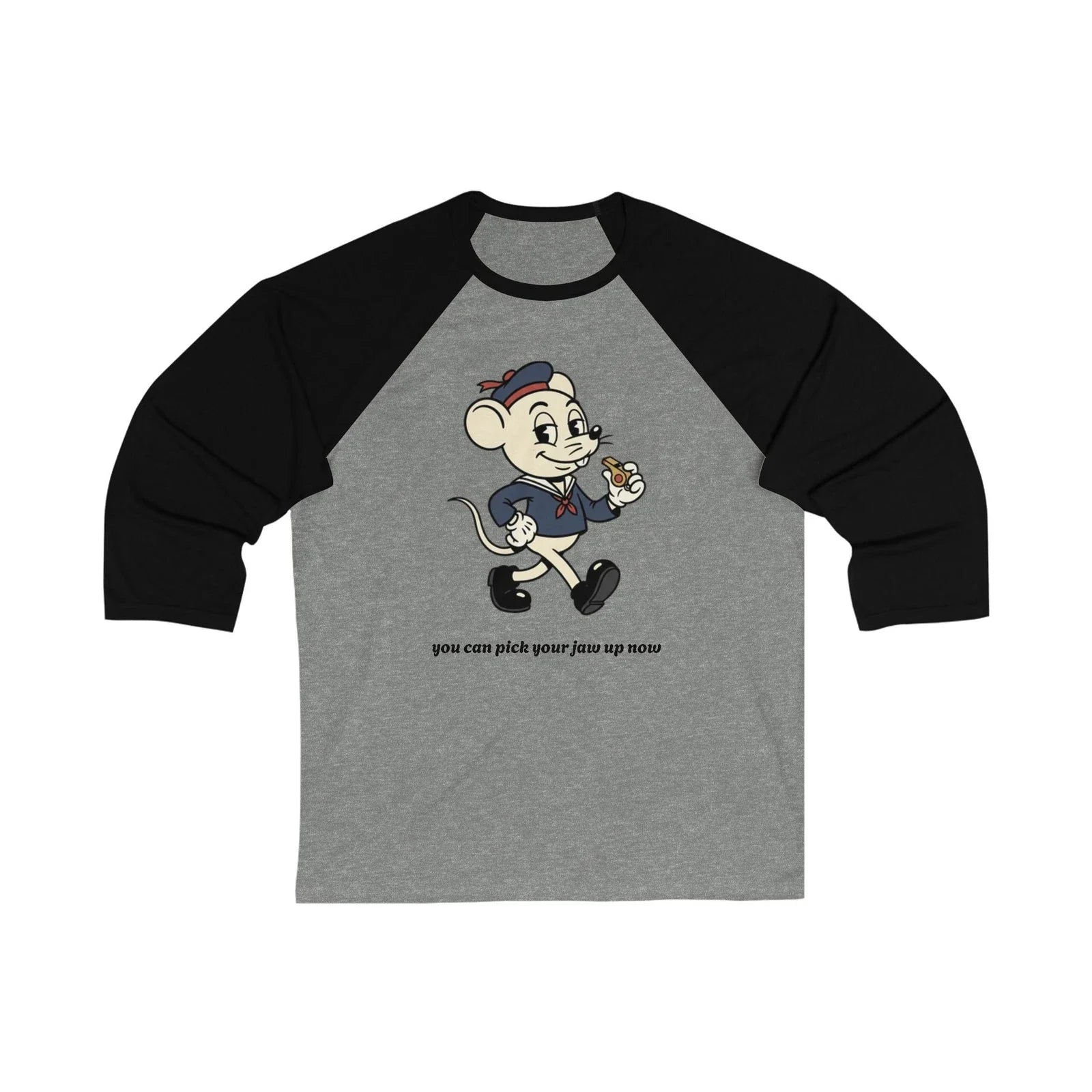 Vintage Cartoon Mouse Tee | Baseball Raglan Unisex T-shirt, Sweatshirt, Hoodie, Long Sleeve Tee - T-Shirt, Sweatshirt, Hoodie