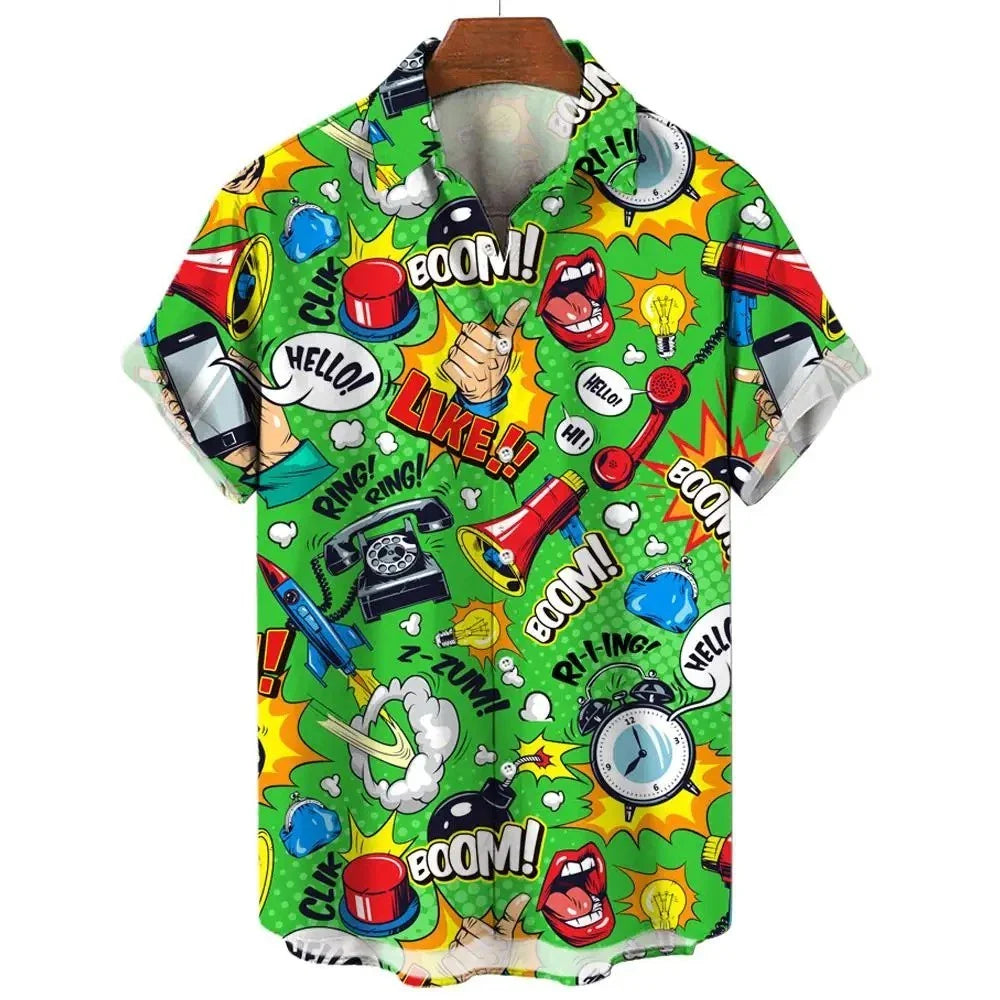 Mens Button Down Shirts Graffiti Printed Hawaiian Colour Tops Novelty Gift Shark Unisex T-shirt, Sweatshirt, Hoodie, Long Sleeve Tee - T-Shirt, Sweatshirt, Hoodie