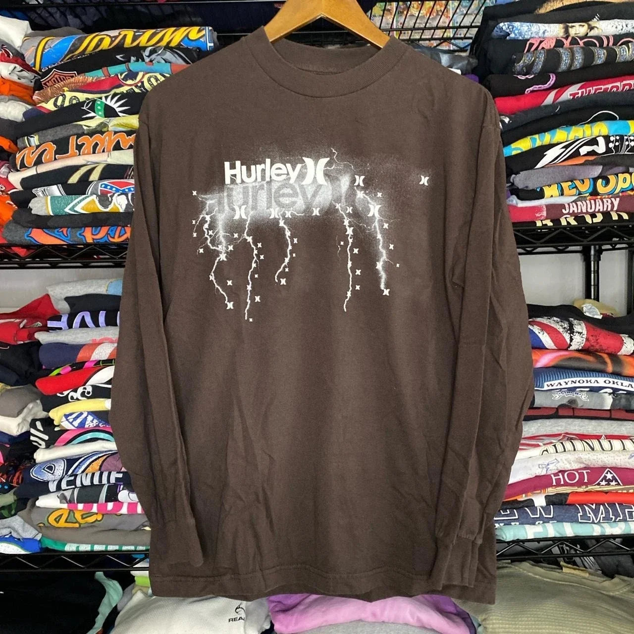 Y2K 00s Hurley Longsleeve Shirt Men's Size M Unisex T-shirt, Sweatshirt, Hoodie, Long Sleeve Tee - T-Shirt, Sweatshirt, Hoodie