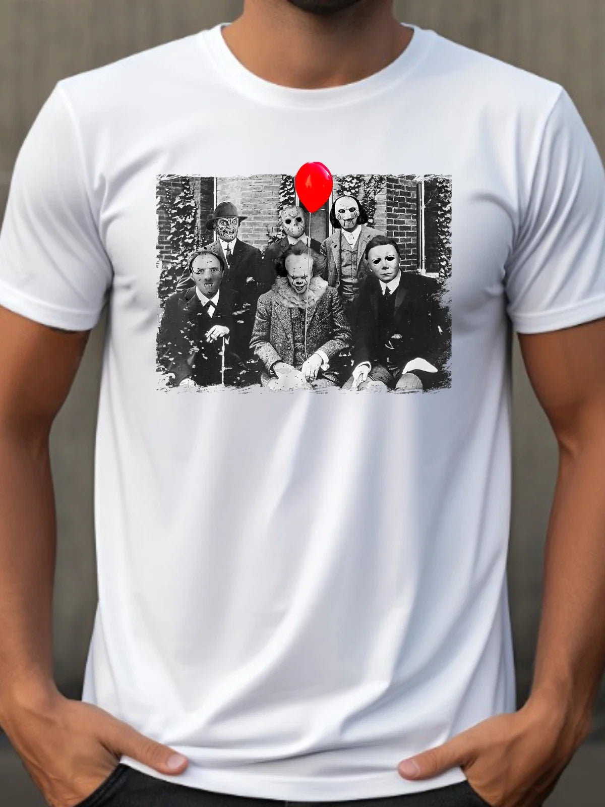 Horror Slasher Crew Group Picture Halloween Adult Humor Funny T-Shirt Unisex T-shirt, Sweatshirt, Hoodie, Long Sleeve Tee - T-Shirt, Sweatshirt, Hoodie