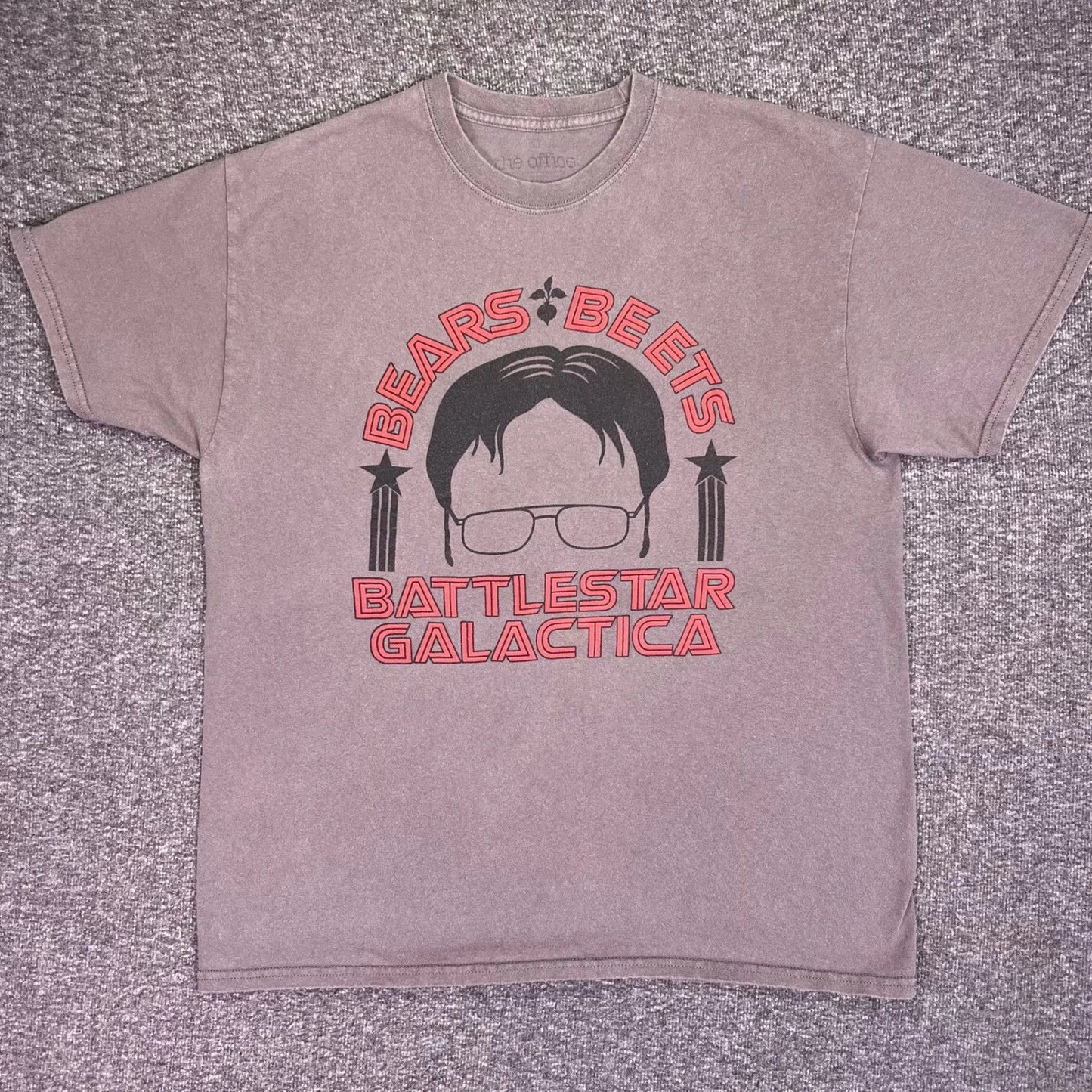 The Office Shirt Mens Large Gray Bears Beets Battlestar Galactica Dwight Funny Unisex T-shirt, Sweatshirt, Hoodie, Long Sleeve Tee - T-Shirt, Sweatshirt, Hoodie