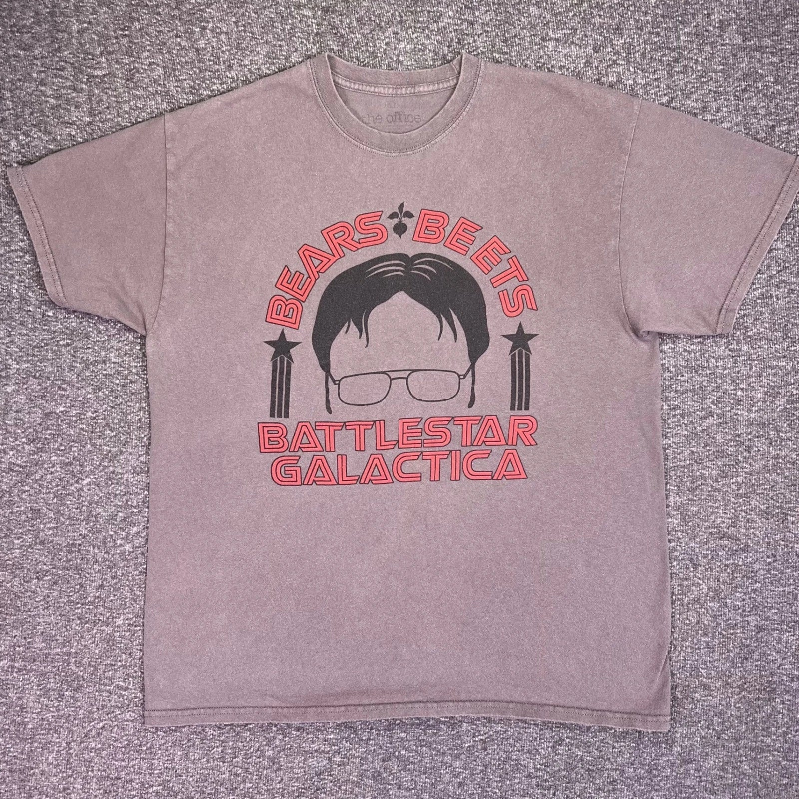 The Office Shirt Mens Large Gray Bears Beets Battlestar Galactica Dwight Funny Unisex T-shirt, Sweatshirt, Hoodie, Long Sleeve Tee - T-Shirt, Sweatshirt, Hoodie