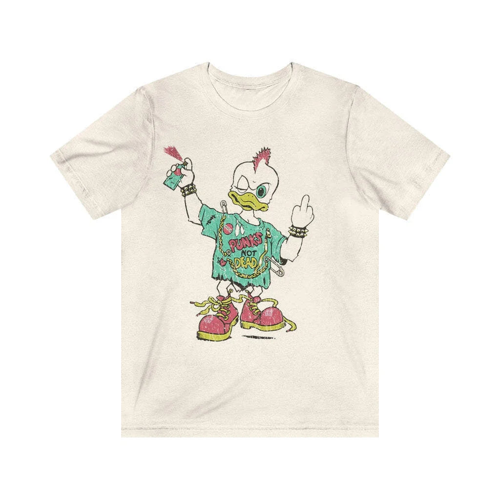 Punks Not Dead Duck 1992 Vintage Men's T-Shirt Unisex T-shirt, Sweatshirt, Hoodie, Long Sleeve Tee - T-Shirt, Sweatshirt, Hoodie