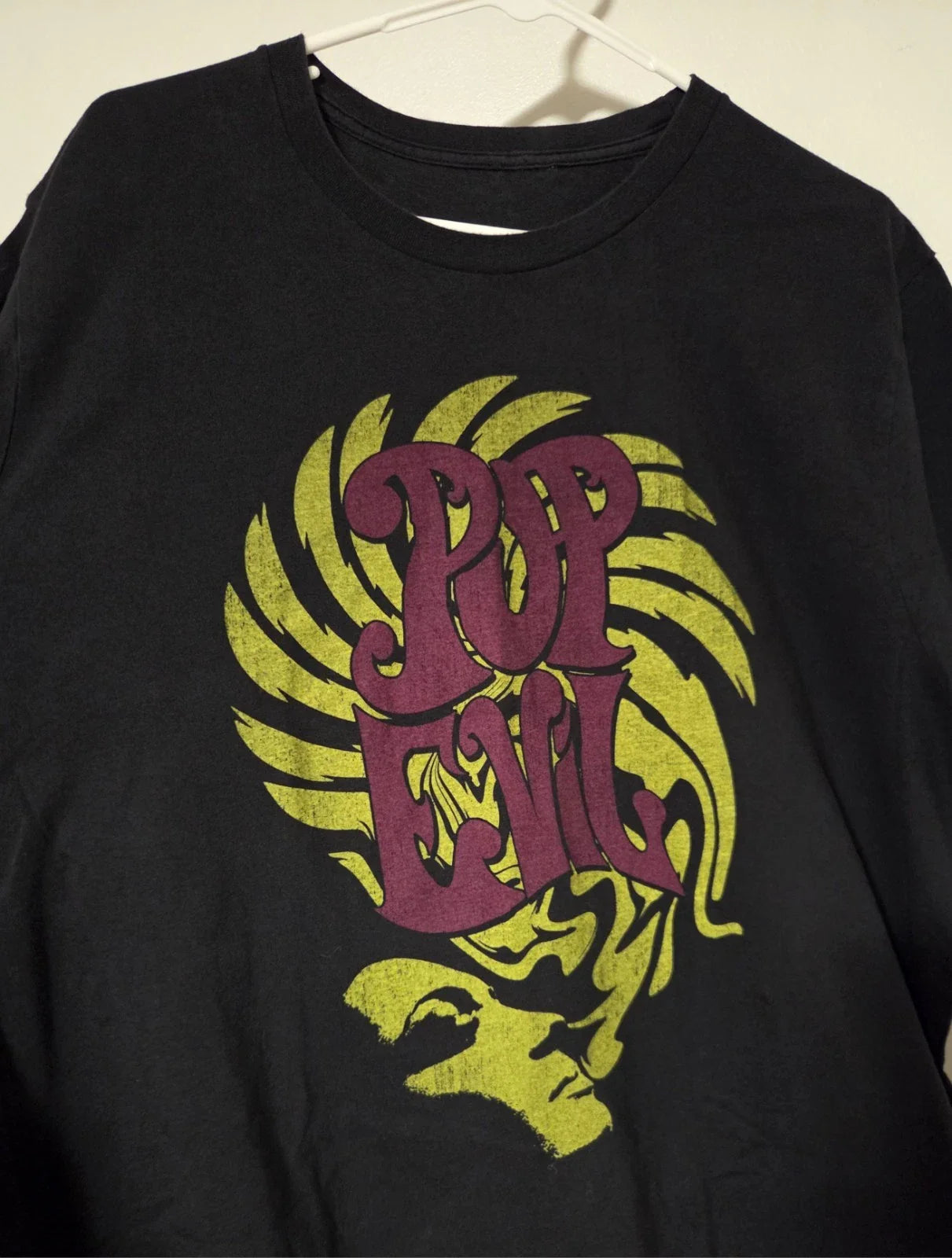 Rare POP EVIL Band Vtg T-Shirt  Concert Tour Merch Psychedelic Art Tee Album Unisex T-shirt, Sweatshirt, Hoodie, Long Sleeve Tee - T-Shirt, Sweatshirt, Hoodie
