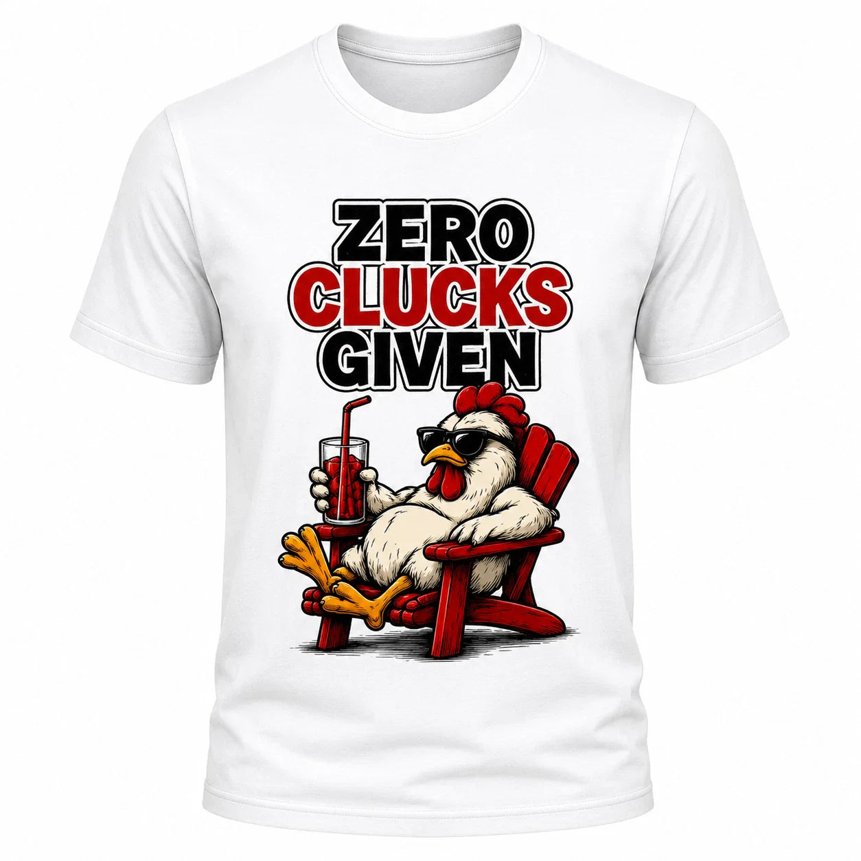 Relaxed Chicken Sunglasses Tee | Sarcastic Farm Humor Shirt | Funny Gift for Men Unisex T-shirt, Sweatshirt, Hoodie, Long Sleeve Tee - T-Shirt, Sweatshirt, Hoodie