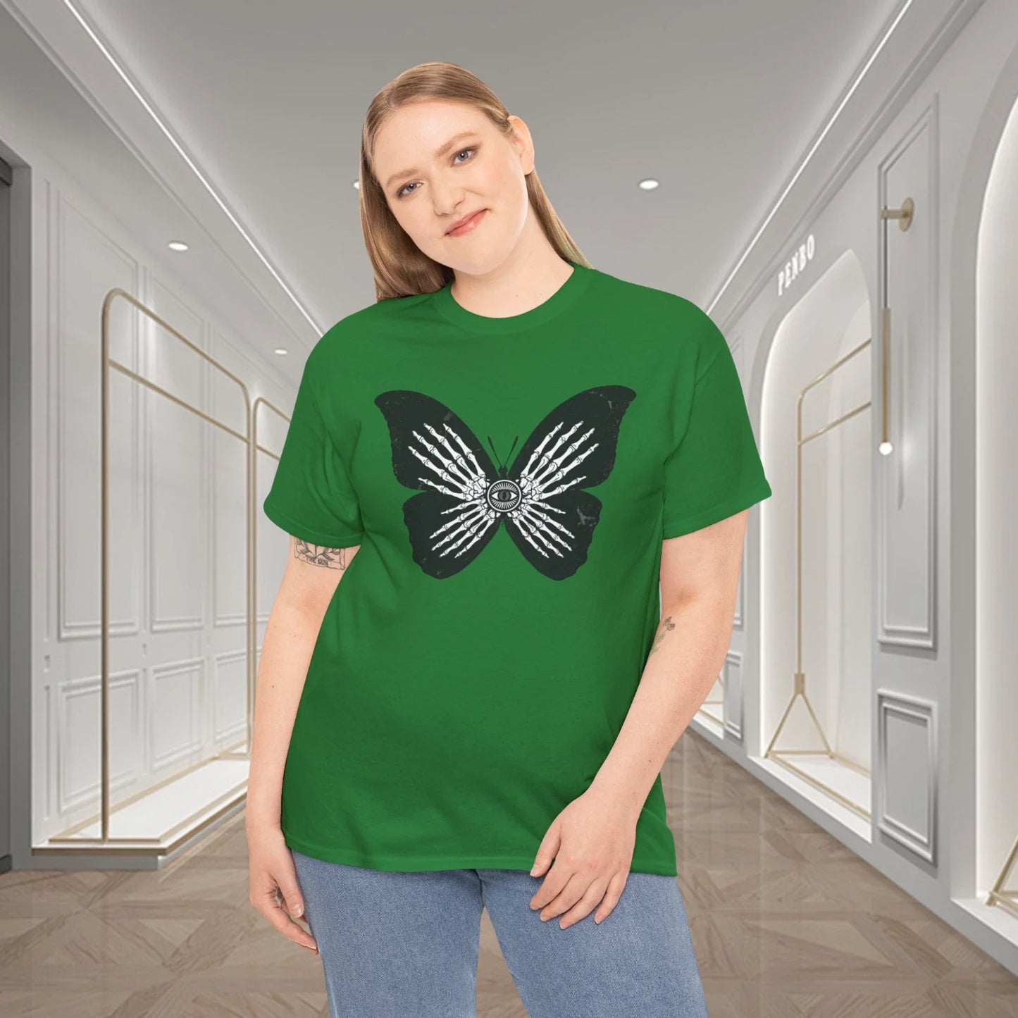 Evolution Skeleton Hands Butterfly Gothic Graphic T-Shirt Unisex T-shirt, Sweatshirt, Hoodie, Long Sleeve Tee - T-Shirt, Sweatshirt, Hoodie