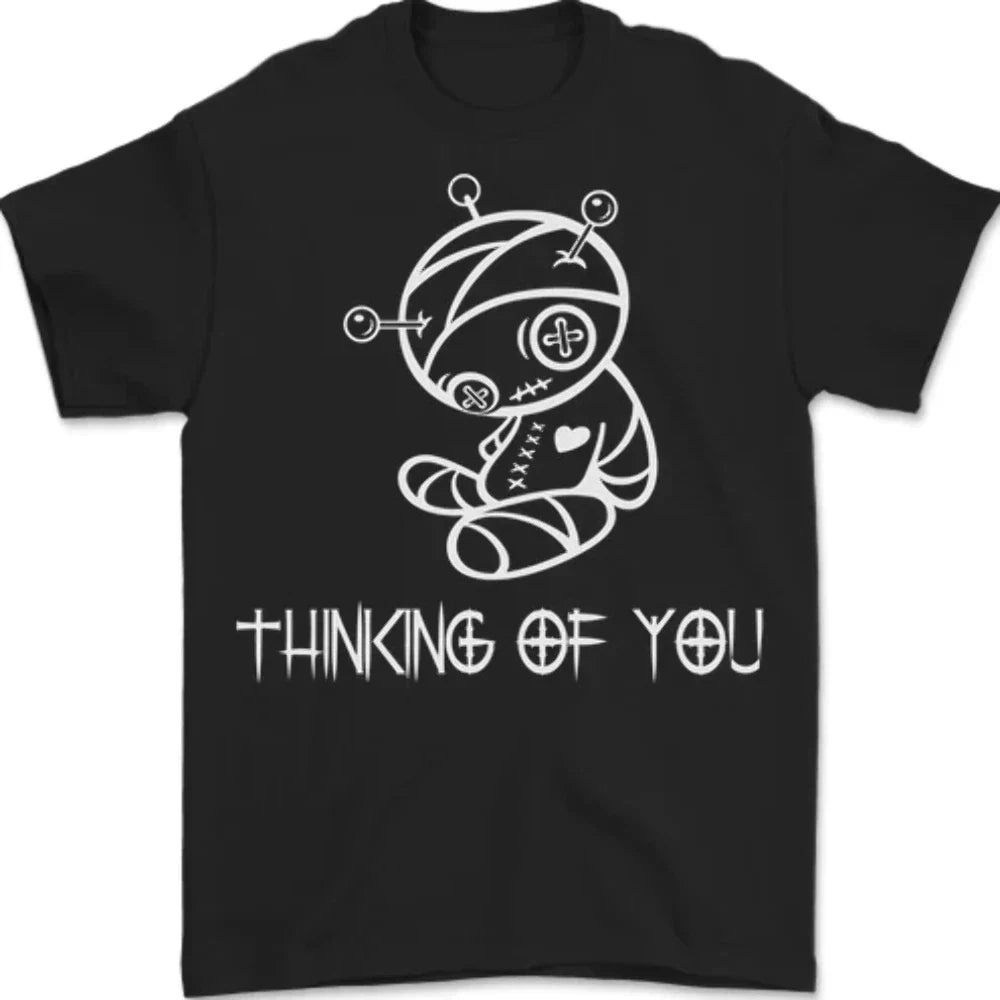 Thinking of You Voodoo Doll Goth Gothic Mens T-Shirt 100% Cotton Unisex T-shirt, Sweatshirt, Hoodie, Long Sleeve Tee - T-Shirt, Sweatshirt, Hoodie