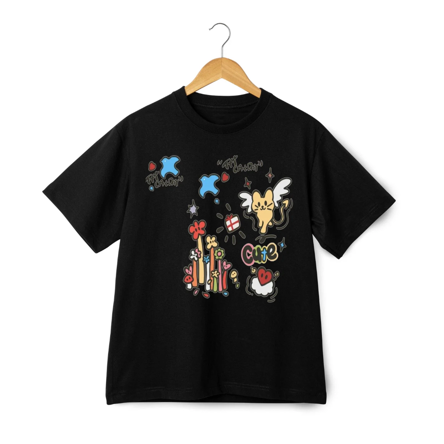 TFi Cat Day Cute Graphic Unisex Tee Unisex T-shirt, Sweatshirt, Hoodie, Long Sleeve Tee - T-Shirt, Sweatshirt, Hoodie