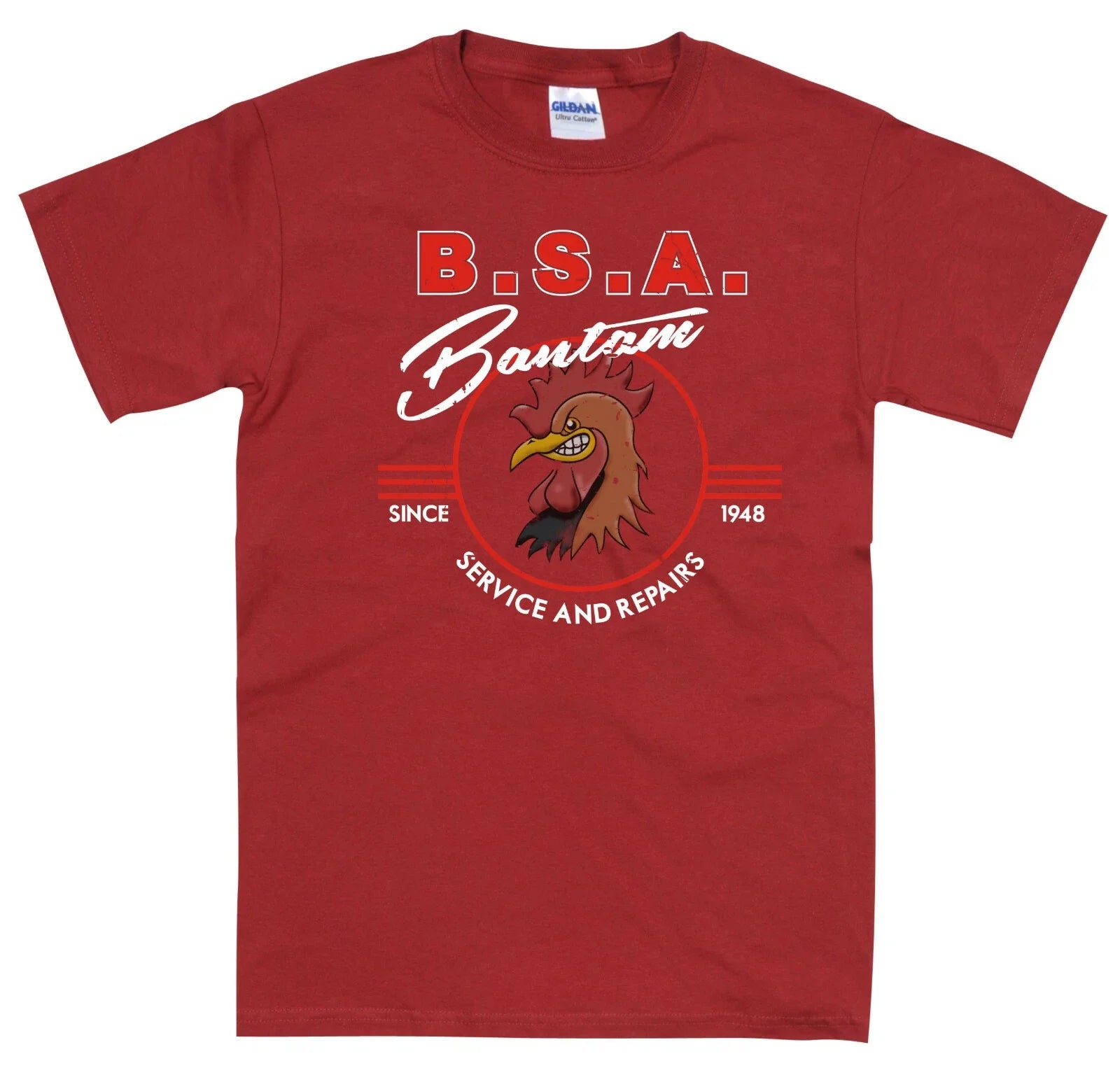 BSA Bantam Biker T Shirt Door Art Rat Chopper Bobber Hotrod Vintage Cafe Racer Unisex T-shirt, Sweatshirt, Hoodie, Long Sleeve Tee - T-Shirt, Sweatshirt, Hoodie