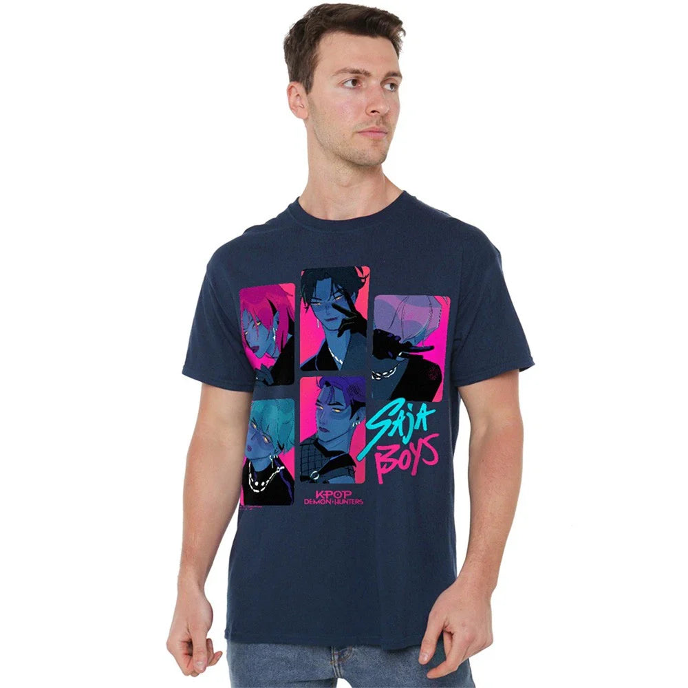 Kpop Demon Hunters Saja Boys Demons Unisex T-Shirt S-5XL, Navy Unisex T-shirt, Sweatshirt, Hoodie, Long Sleeve Tee - T-Shirt, Sweatshirt, Hoodie