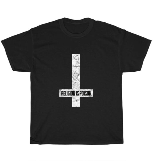 Antichrist Grunge Religion Is Poison Atheist Occult Gothic T-Shirt Unisex Gift Unisex T-shirt, Sweatshirt, Hoodie, Long Sleeve Tee - T-Shirt, Sweatshirt, Hoodie