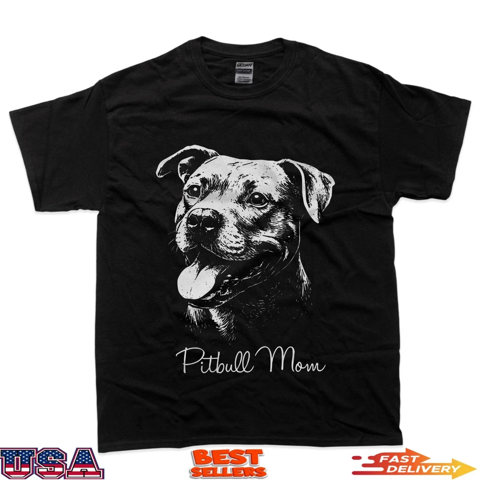 Pitbull Mom Grunge Vintage Dog Lover Design T-Shirt Unisex T-shirt, Sweatshirt, Hoodie, Long Sleeve Tee - T-Shirt, Sweatshirt, Hoodie