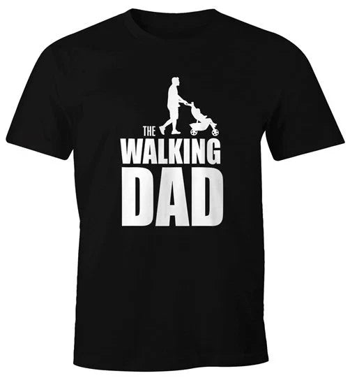 Mens T-Shirt The Walking Dad Dad Dad Gift Fun Shirt Moonworks Unisex T-shirt, Sweatshirt, Hoodie, Long Sleeve Tee - T-Shirt, Sweatshirt, Hoodie