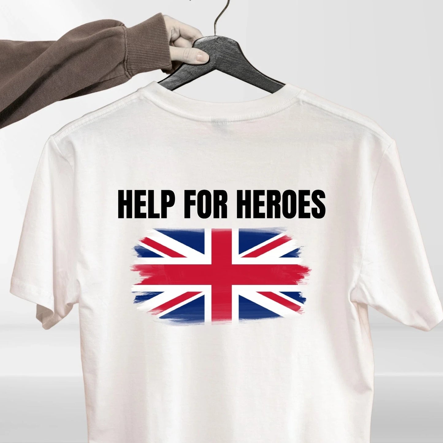 Help For Heroes Inspired Union Flag Graphic T-Shirt Flag Unisex Tee Unisex T-shirt, Sweatshirt, Hoodie, Long Sleeve Tee - T-Shirt, Sweatshirt, Hoodie